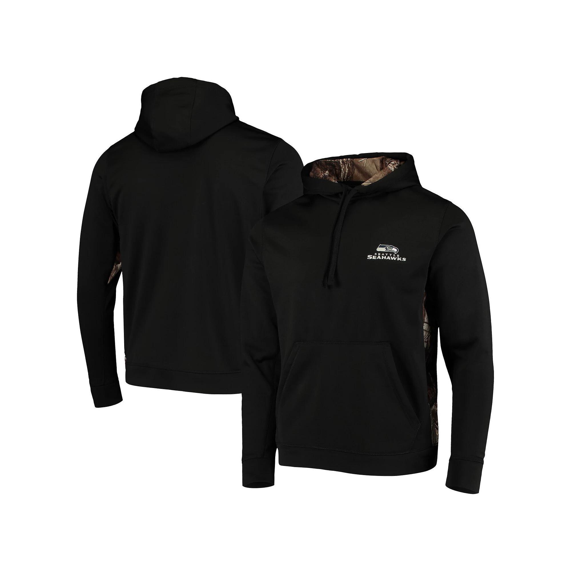 Men's Dunbrooke Black/Realtree Camo Seattle Seahawks Logo Ranger Pullover Hoodie, Size: 5XL Product Image