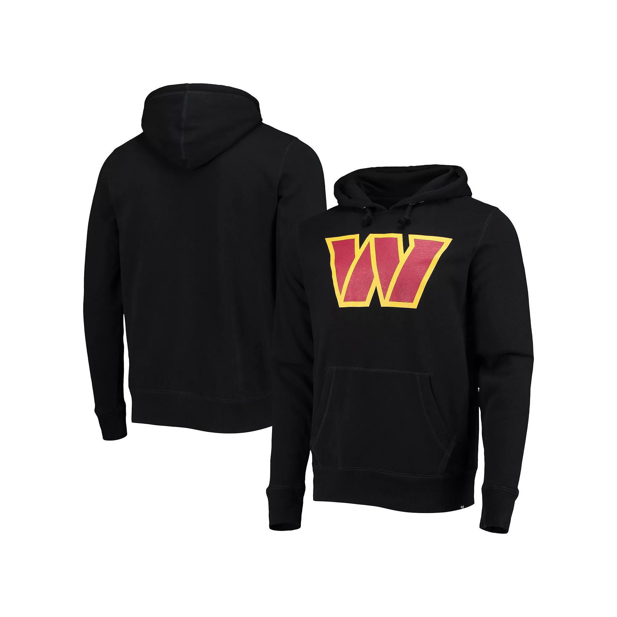 Men's '47 Black Washington Commanders Imprint Headline Pullover Hoodie, Size: Small, Wft Black Product Image