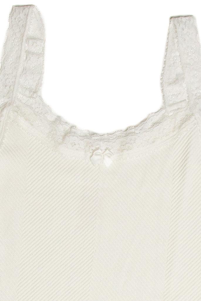 Seamless Lace Trim Bow Tank Top Product Image