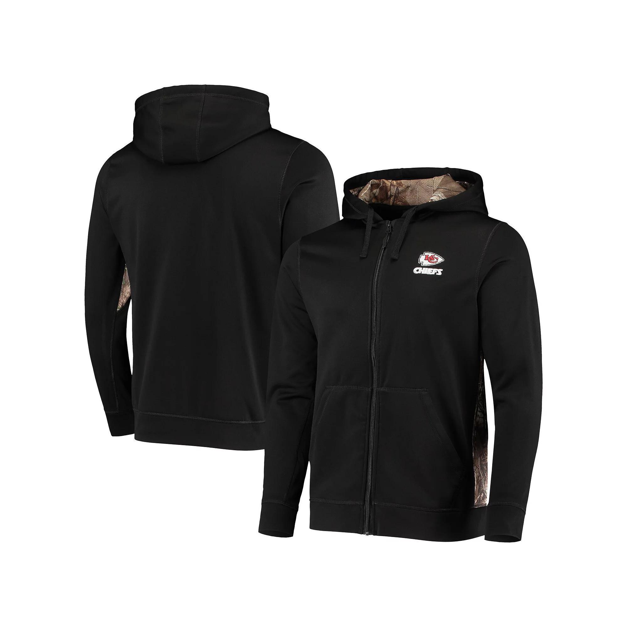 Men's Dunbrooke Black/Realtree Camo Kansas City Chiefs Decoy Tech Fleece Full-Zip Hoodie, Size: Large Product Image