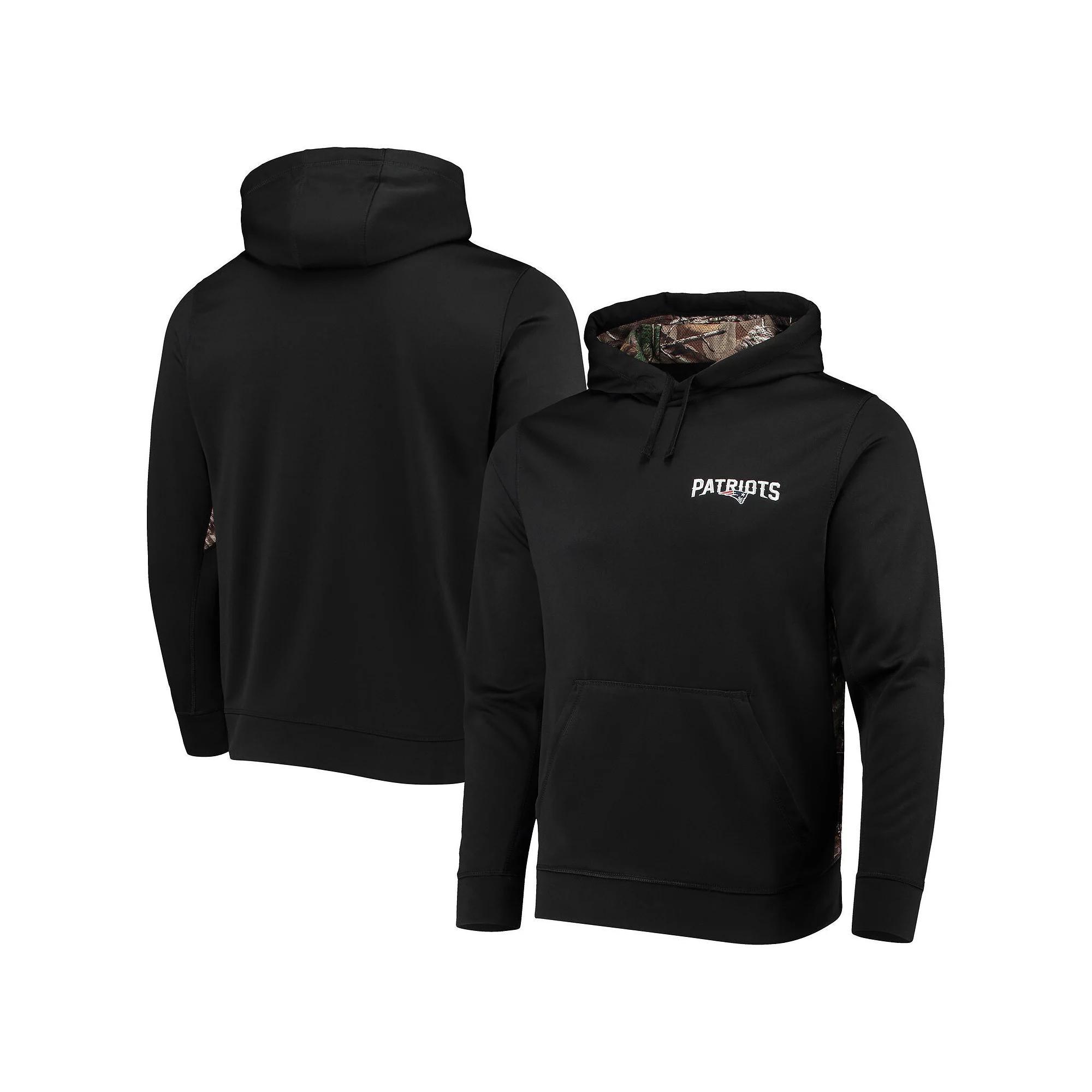 Men's Dunbrooke Black/Realtree Camo New England Patriots Logo Ranger Pullover Hoodie, Size: 4XL Product Image