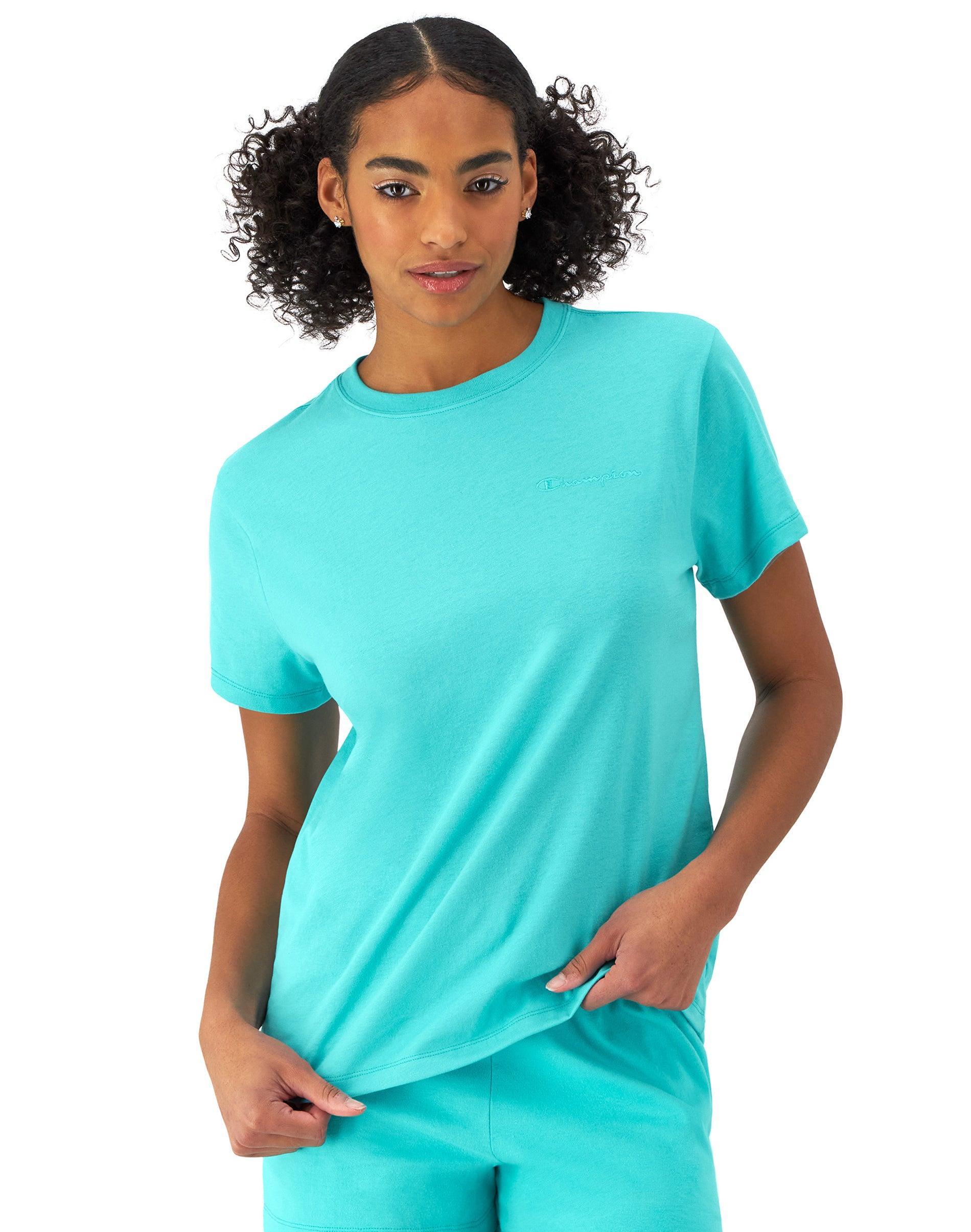 Womens Champion Classic T-Shirt, C Logo Marzipan Pink M Product Image