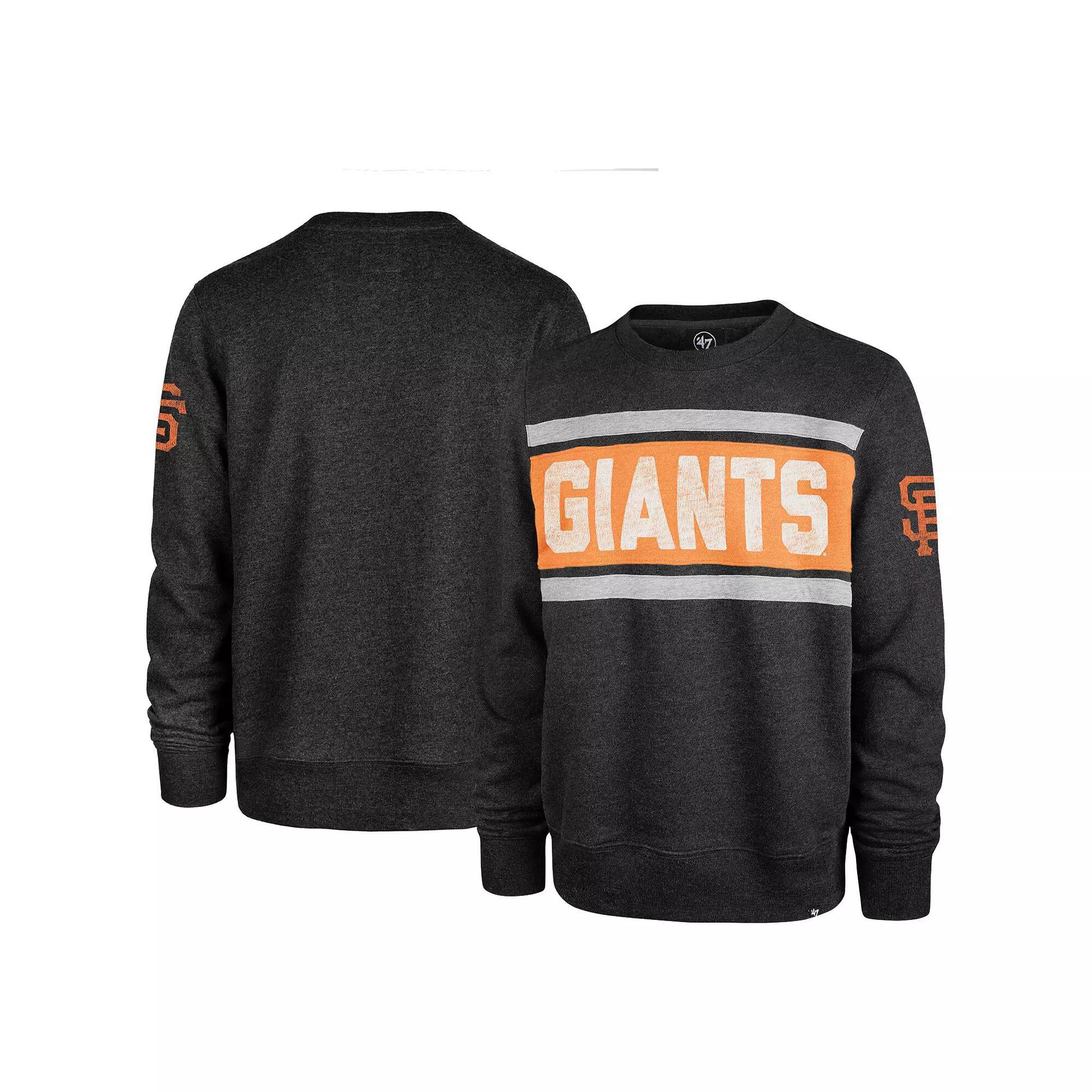 Men's '47 Black San Francisco Giants Bypass Tribeca Pullover Sweatshirt, Size: 3XL Product Image