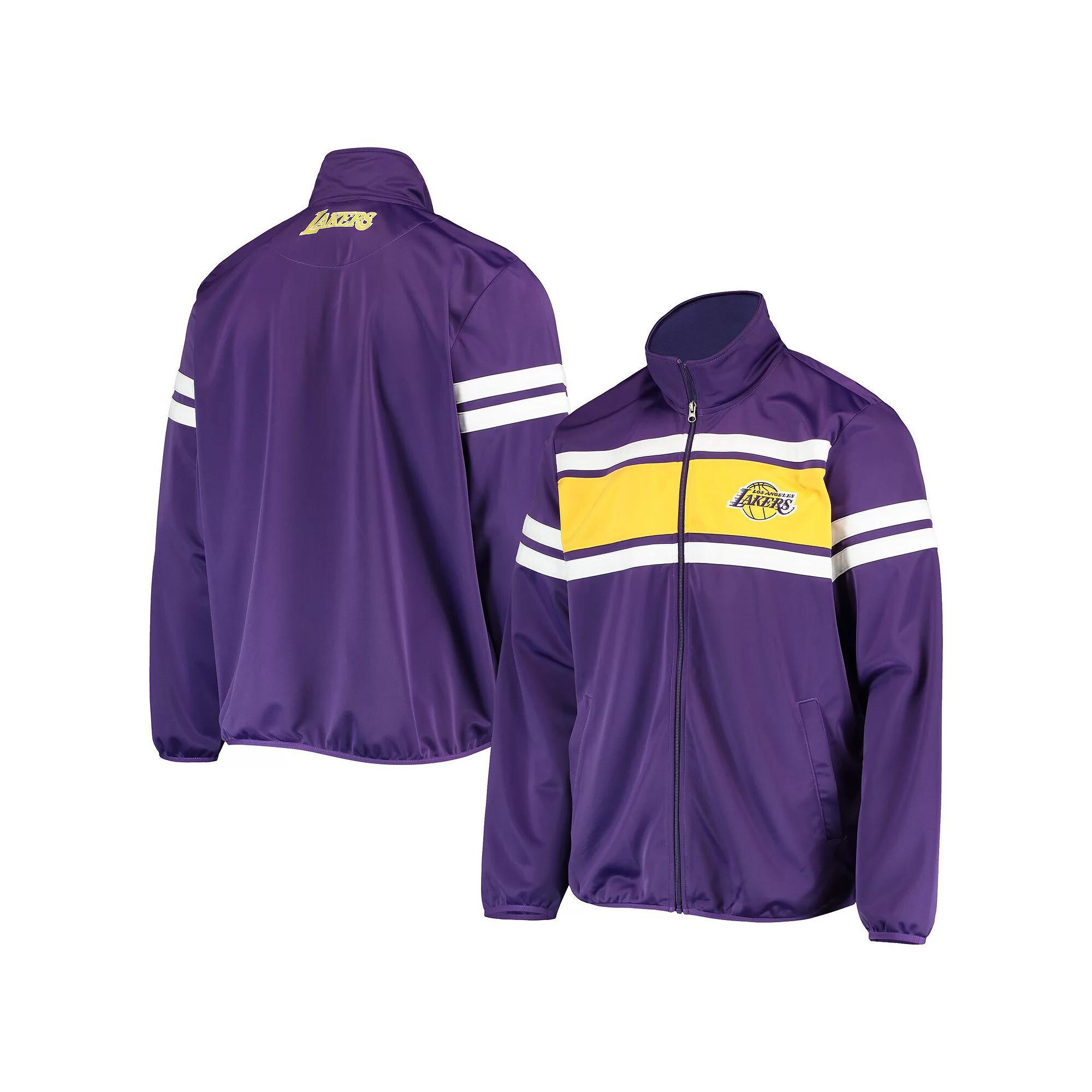Men's G-III Sports by Carl Banks Purple Los Angeles Lakers Power Pitcher Full-Zip Track Jacket, Size: Medium Product Image