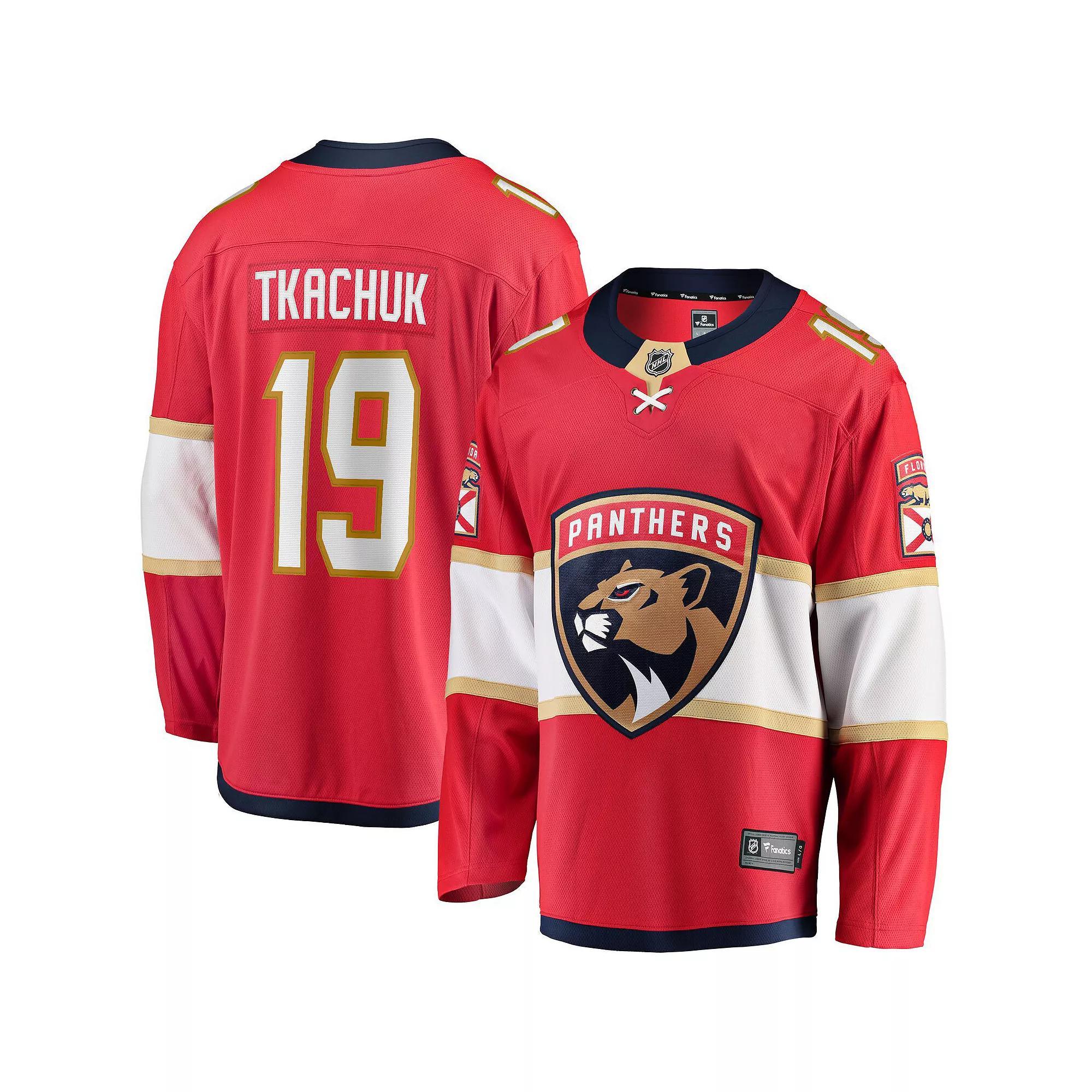 Men's Fanatics Branded Matthew Tkachuk Red Florida Panthers Home Breakaway Player Jersey, Size: 4XL, Pnt Red Product Image