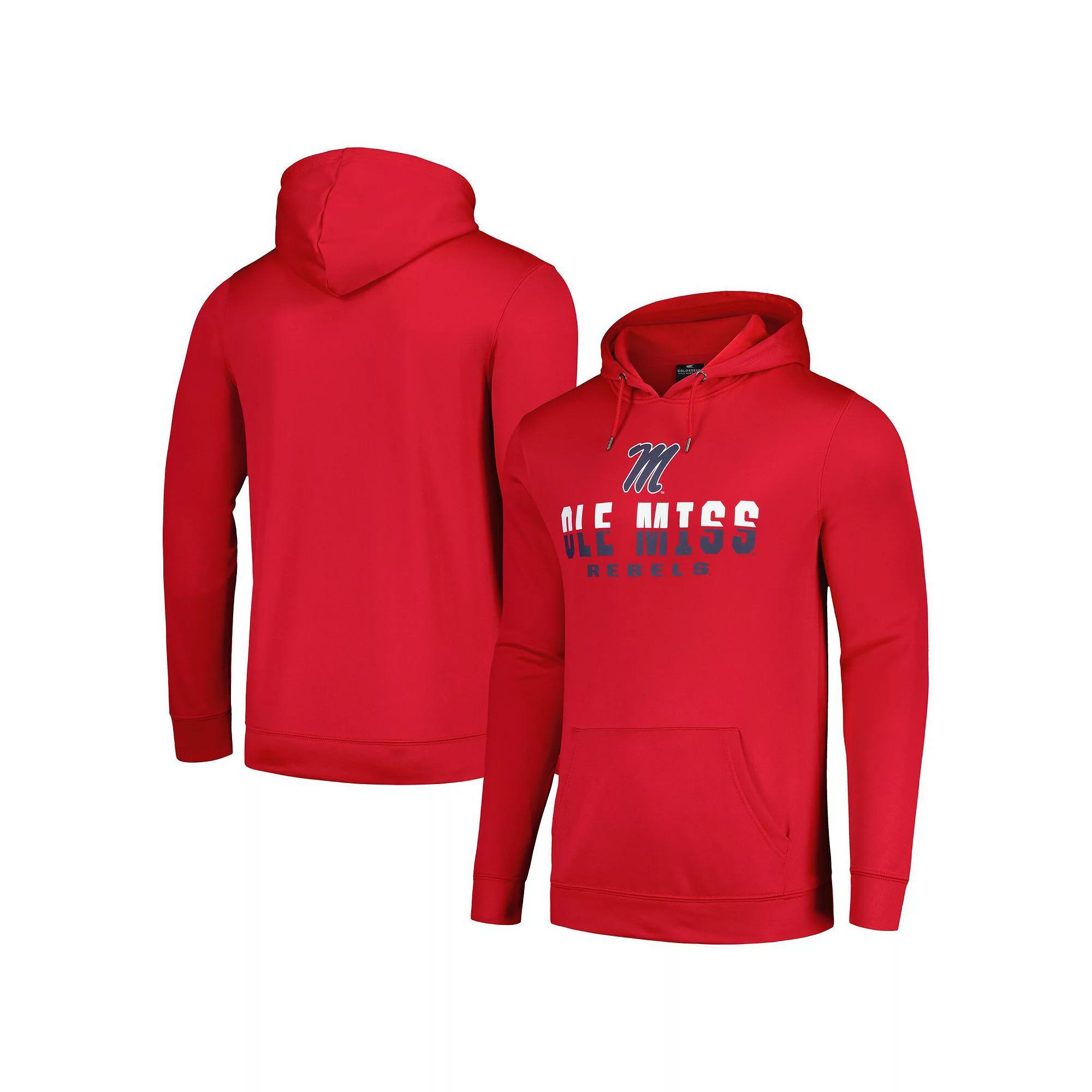 Men's Colosseum Red Ole Miss Rebels Lantern Pullover Hoodie, Size: 3XL Product Image
