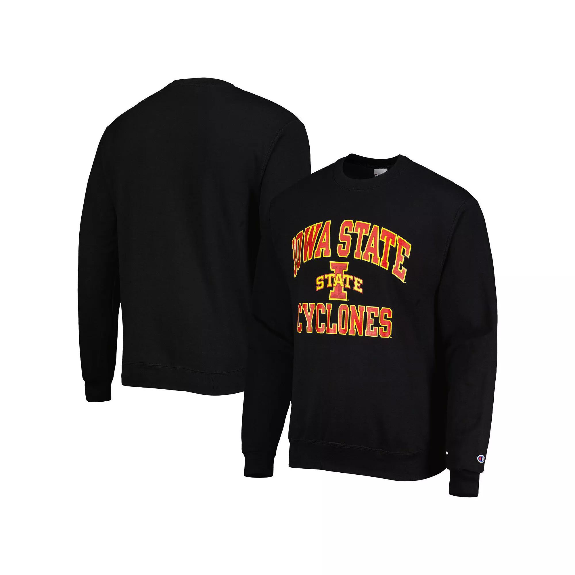 Men's Champion Black Iowa State Cyclones High Motor Pullover Sweatshirt, Size: Large Product Image
