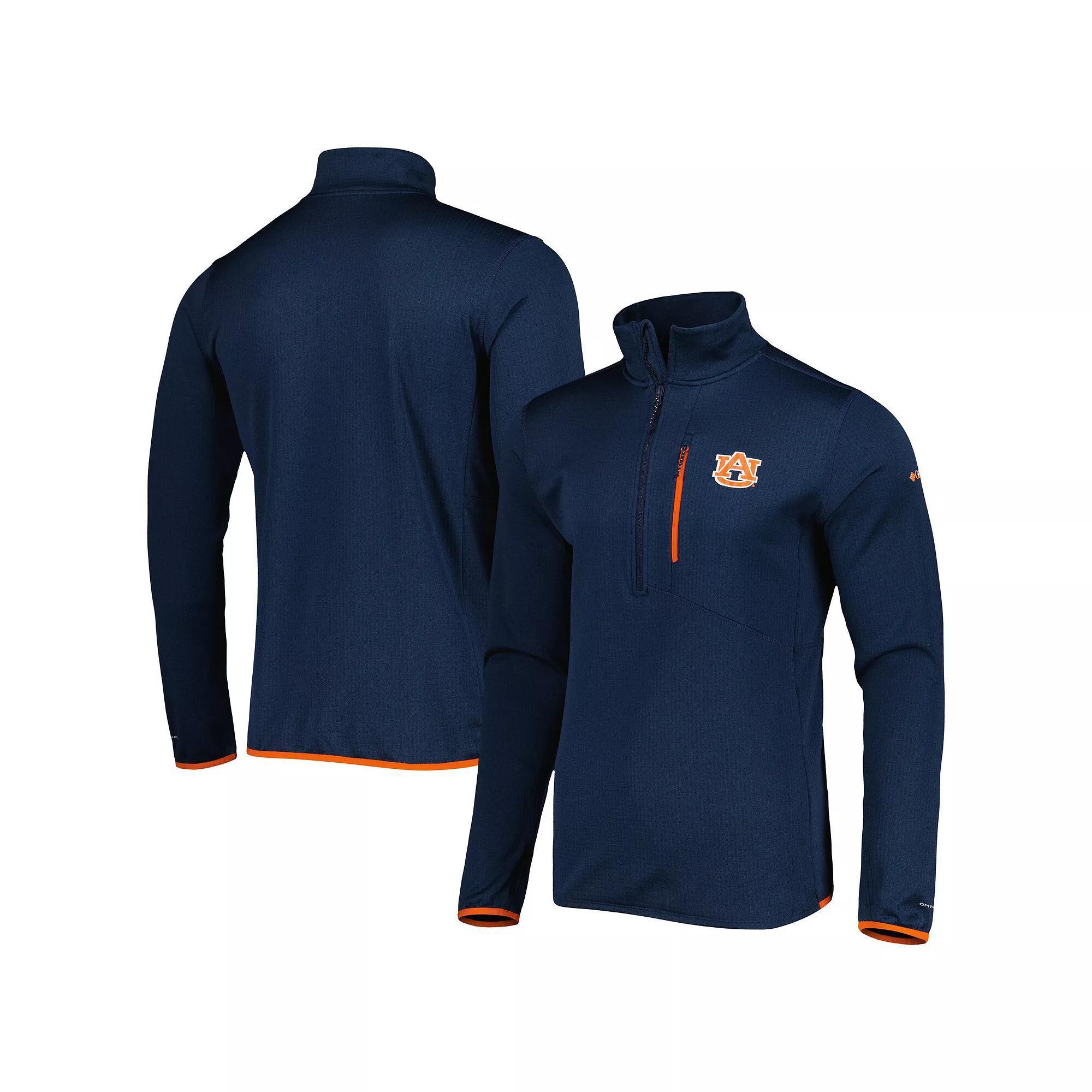 Men's Columbia Navy Auburn Tigers Park View Omni-Wick Half-Zip Top, Size: XL, Blue Product Image