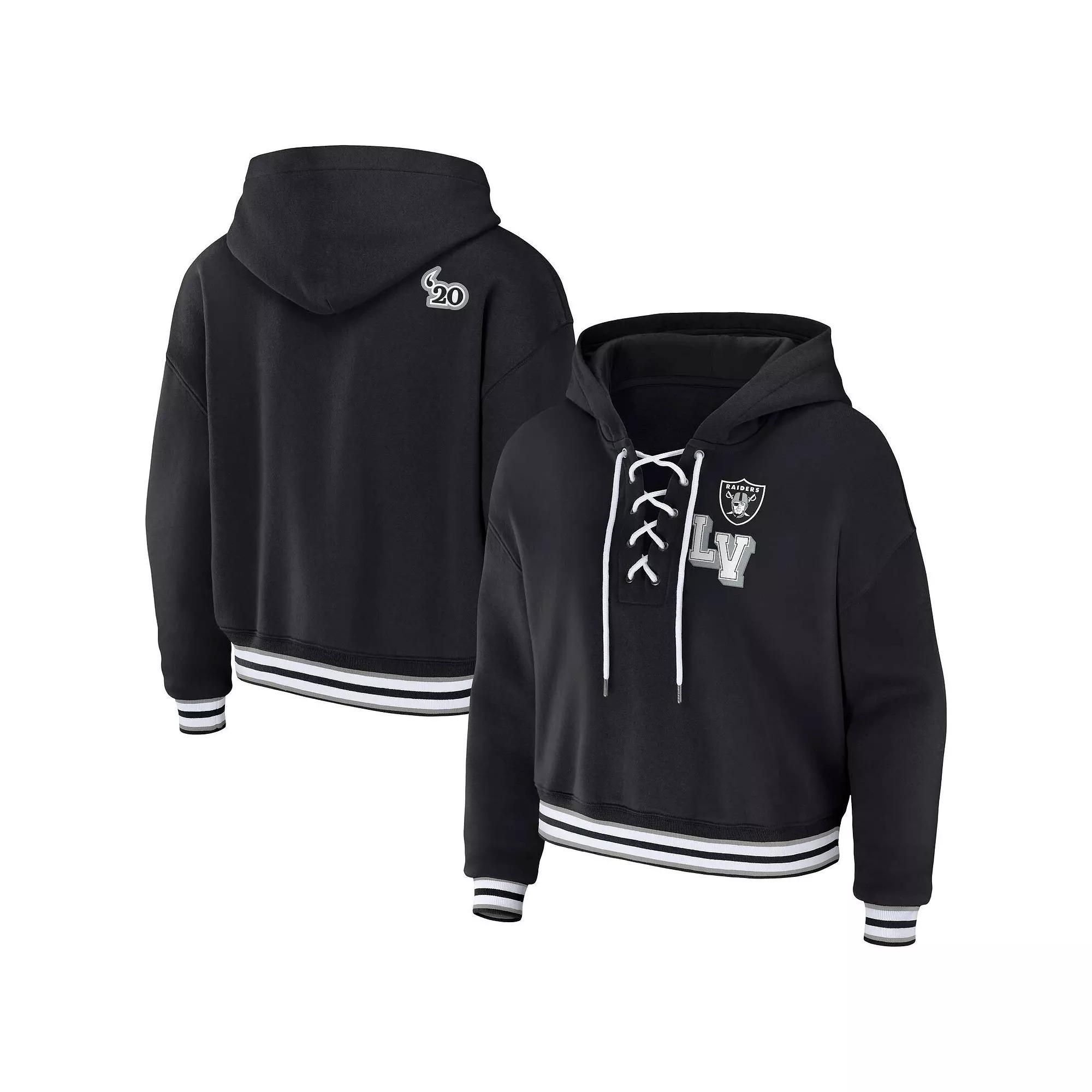 Women's WEAR by Erin Andrews Blue Seattle Kraken Lace-Up Pullover Hoodie, Size: 2XL, Krk Blue Product Image