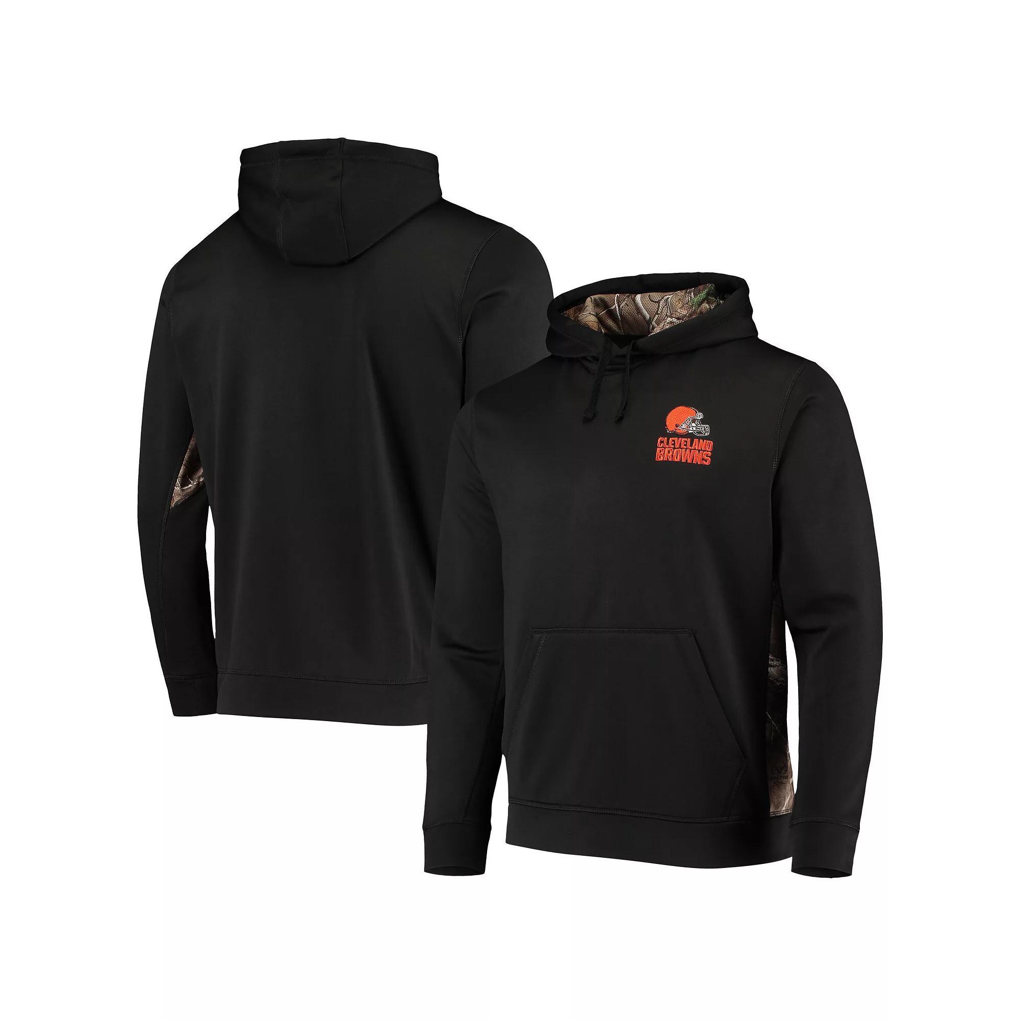 Men's Dunbrooke Black/Realtree Camo Cleveland Browns Logo Ranger Pullover Hoodie, Size: Medium Product Image