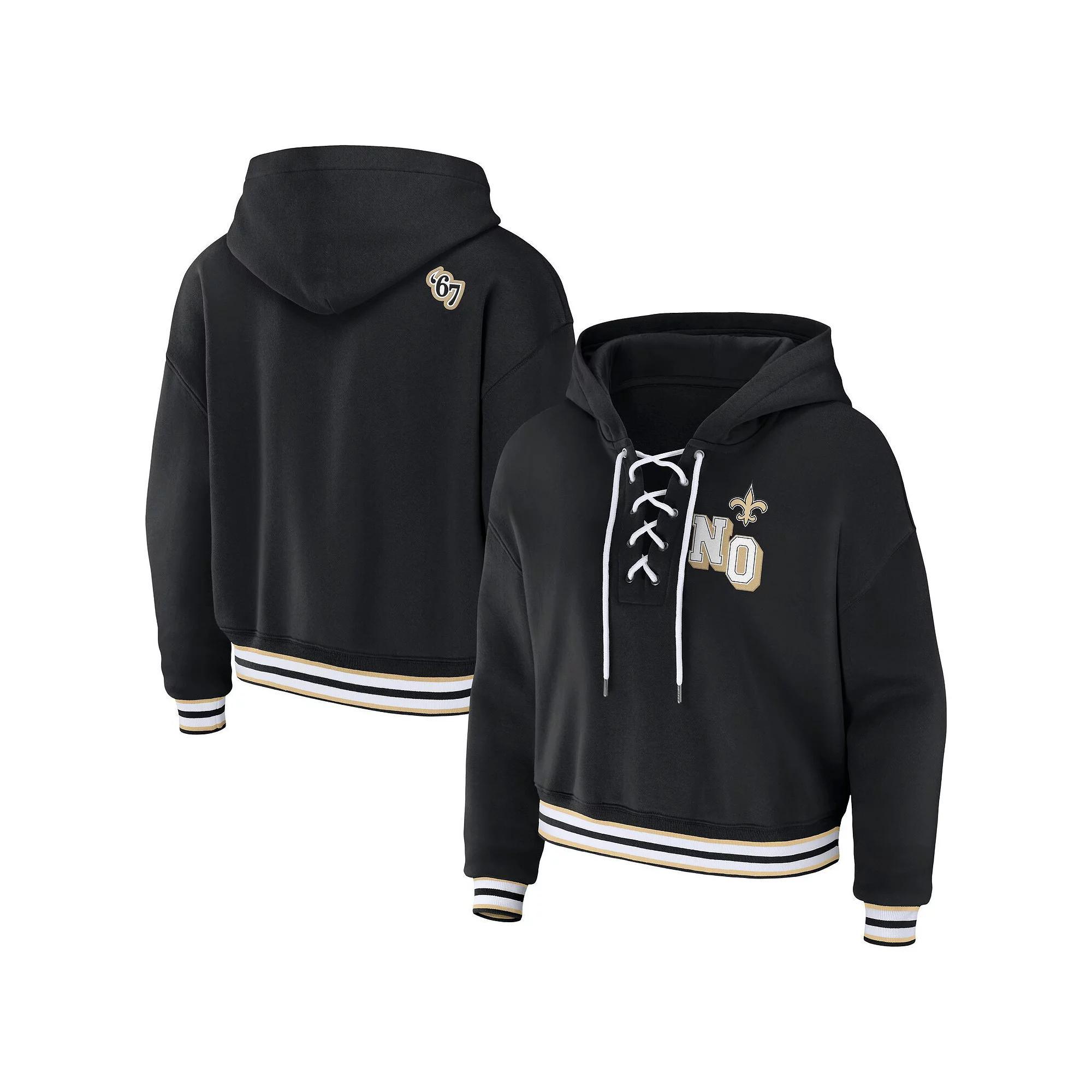 Women's WEAR by Erin Andrews Blue Seattle Kraken Lace-Up Pullover Hoodie, Size: 2XL, Krk Blue Product Image