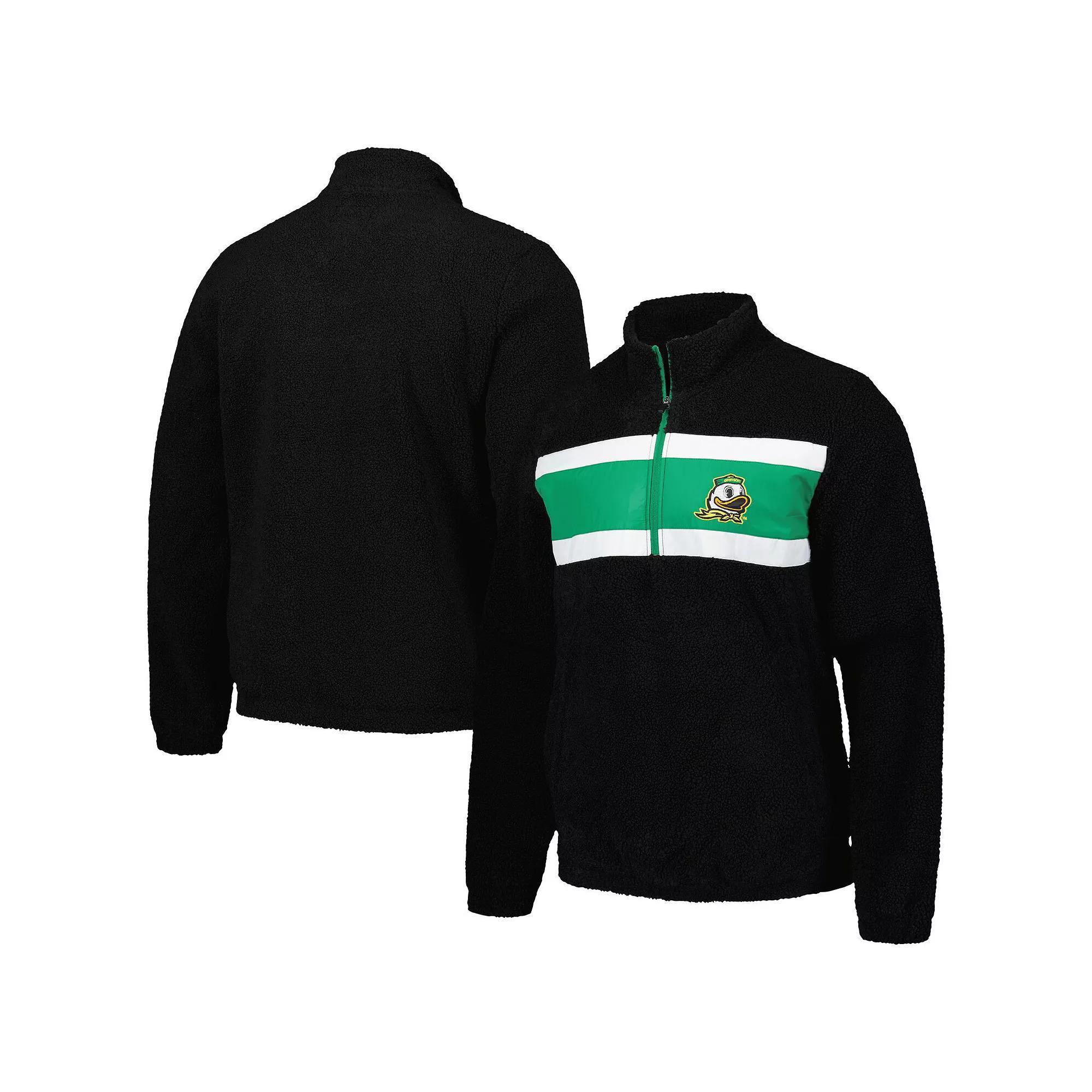 Men's G-III Sports by Carl Banks Black Oregon Ducks Pinch Runner Half-Zip Top, Size: XL Product Image