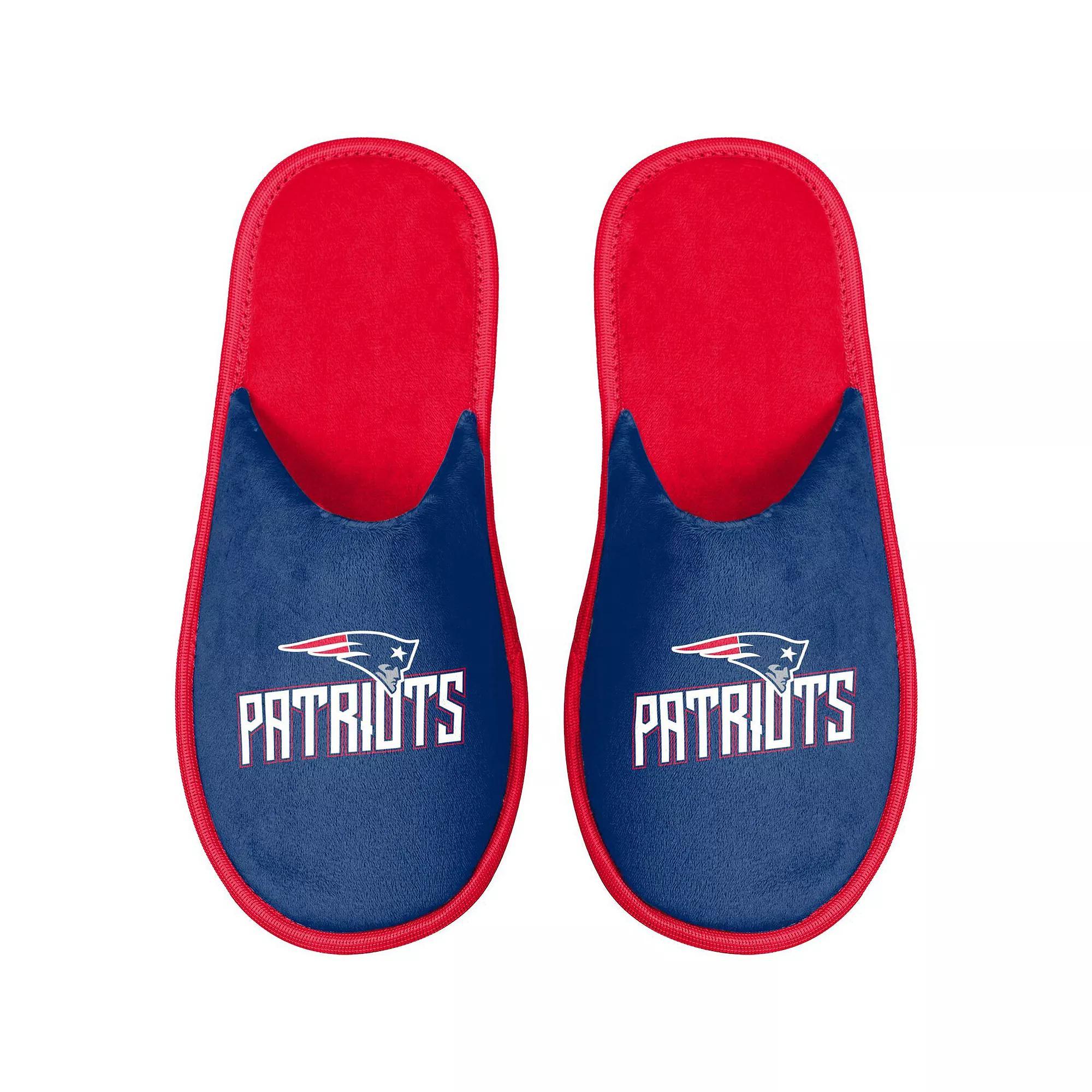 Men's FOCO New England Patriots Scuff Slide Slippers, Size: Small, Blue Product Image