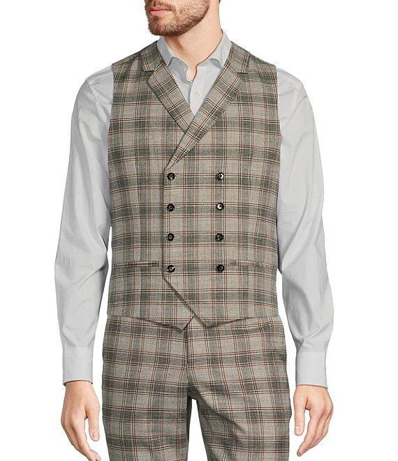 Murano Double Breasted Glen Plaid Vest Product Image