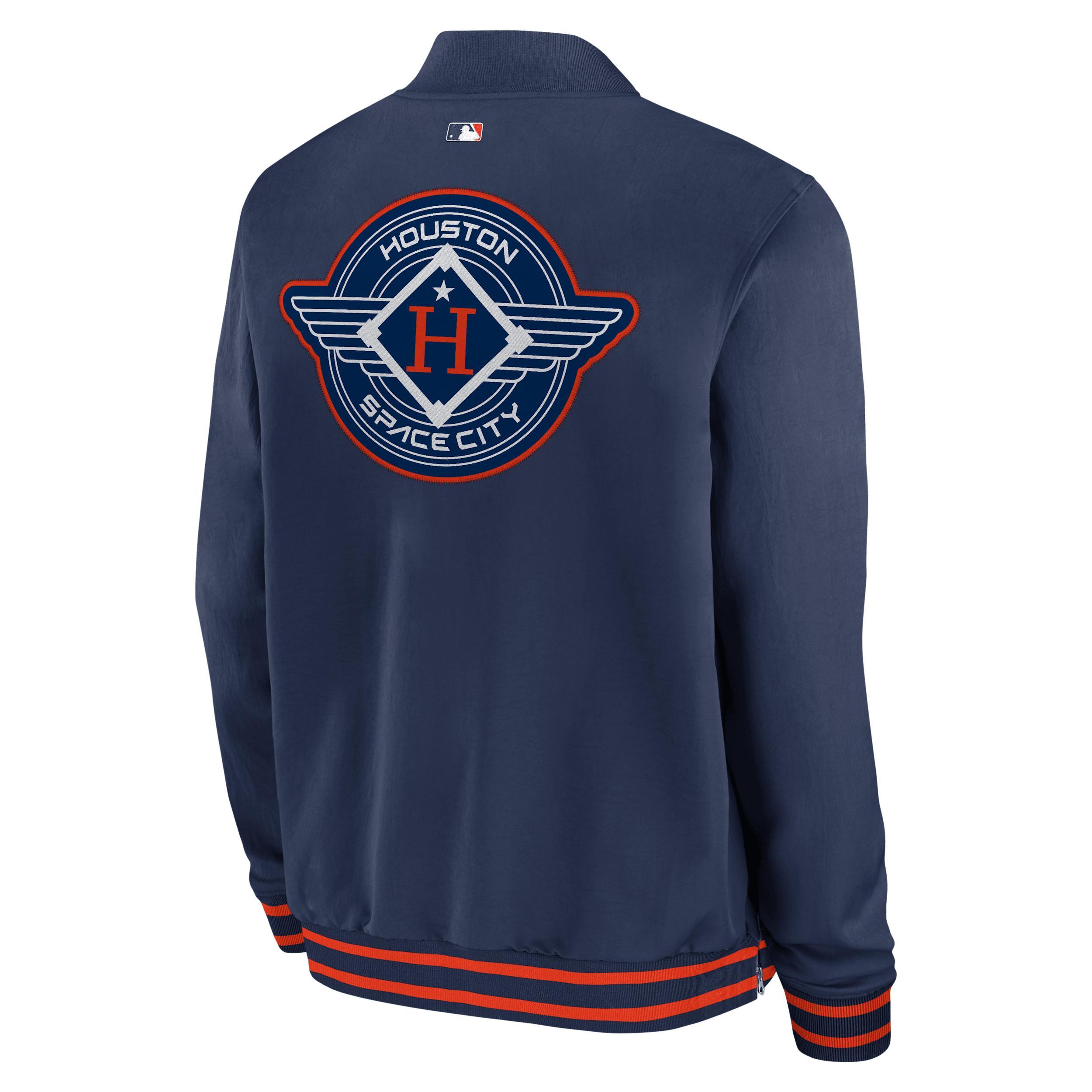 Houston Astros Authentic Collection City Connect Nike Men's MLB Full-Zip Bomber Jacket Product Image