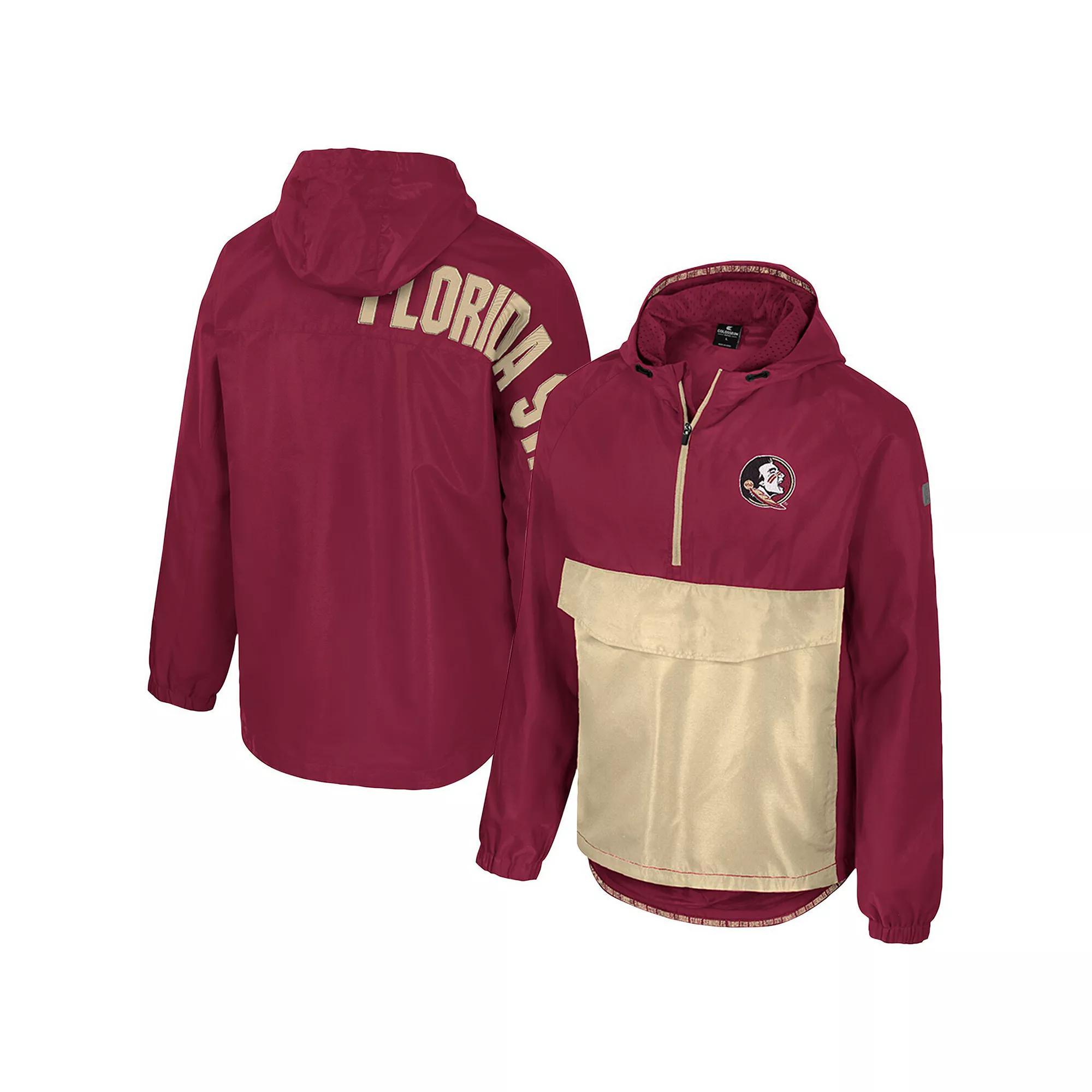 Men's Colosseum  Garnet Florida State Seminoles Reloaded Anorak Half-Zip Jacket, Size: 2XL, Red Product Image