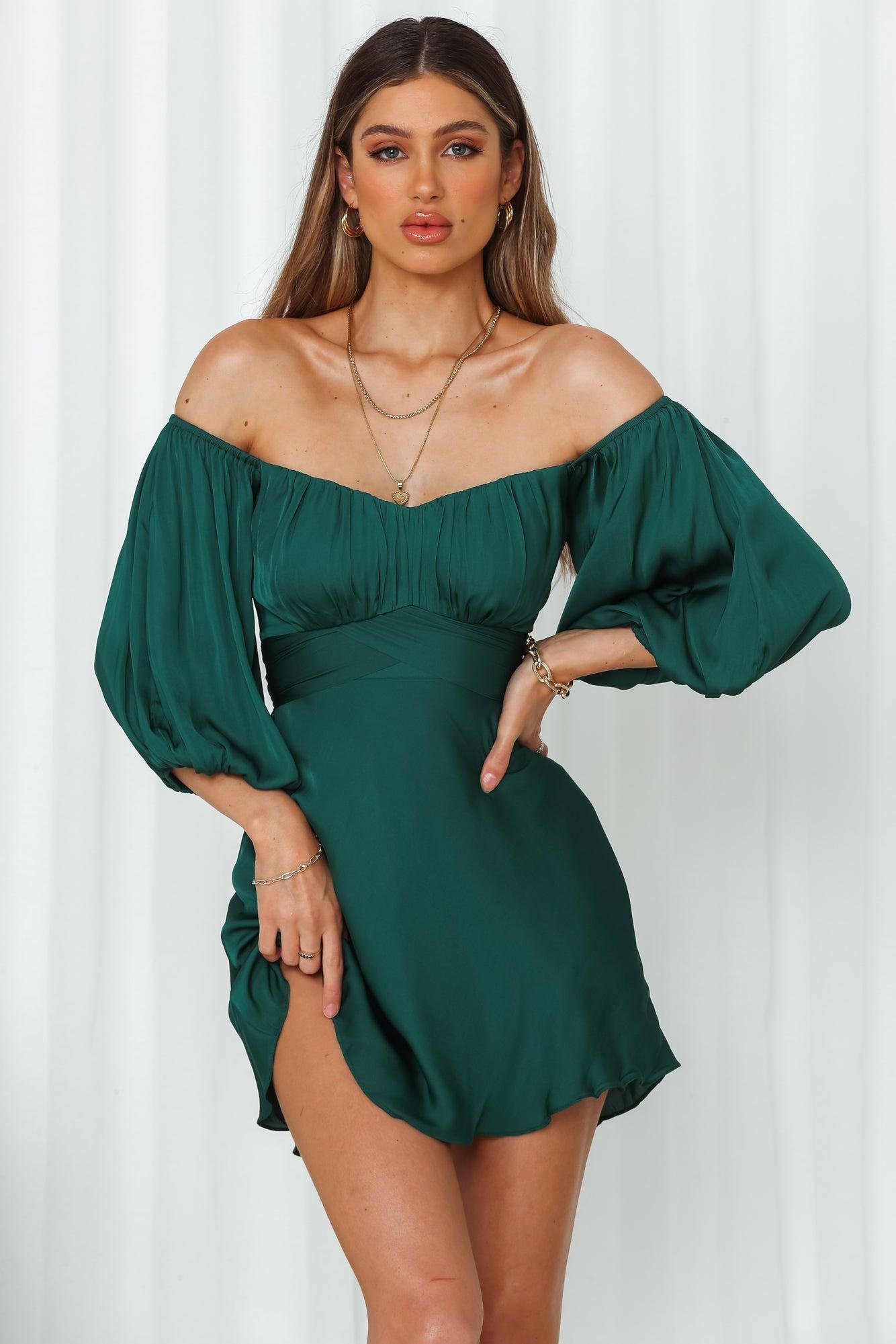 Fate Found Us Dress Forest Green Product Image