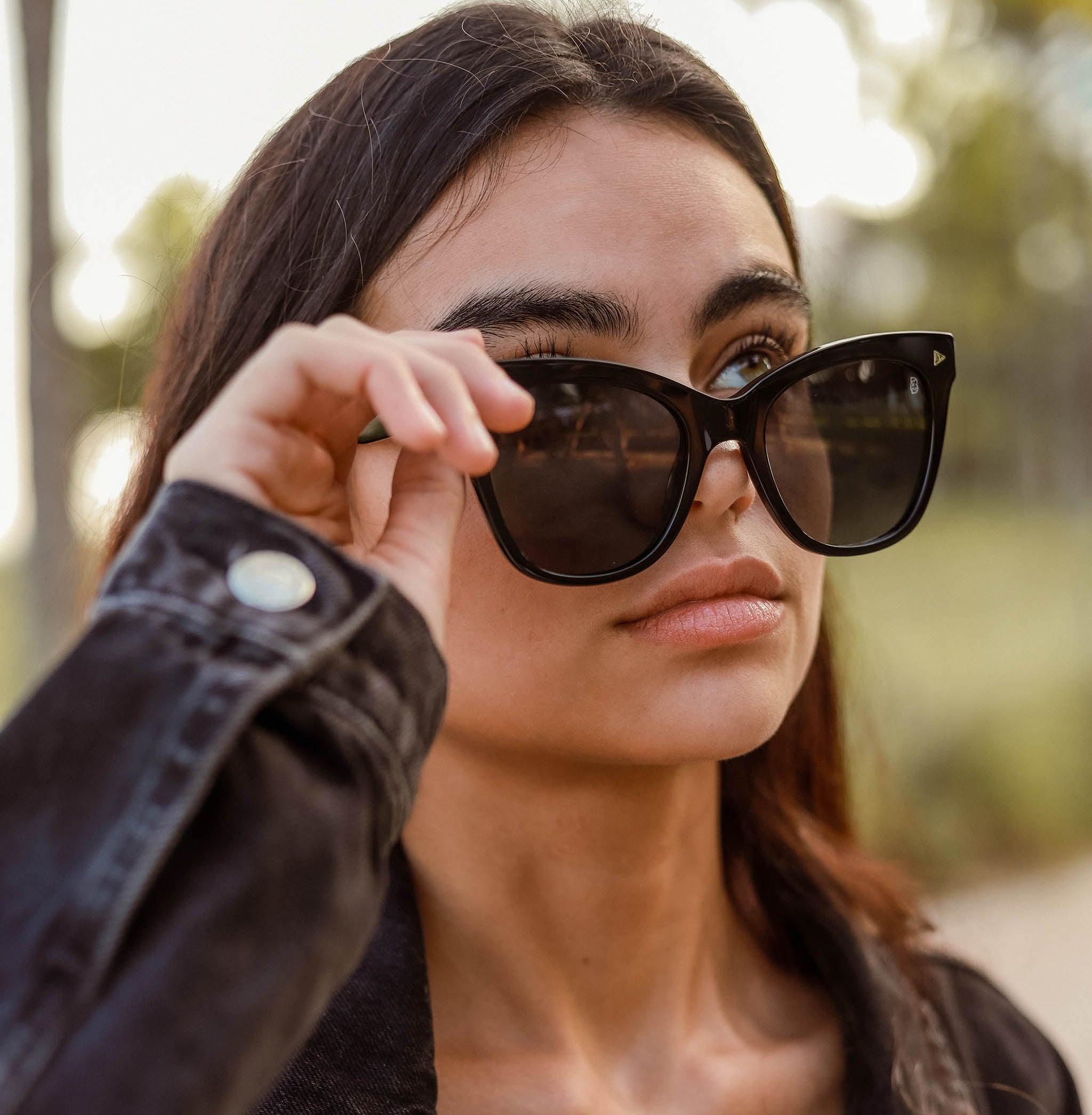 Biscayners Palm Black Women's Sunglasses Female Product Image