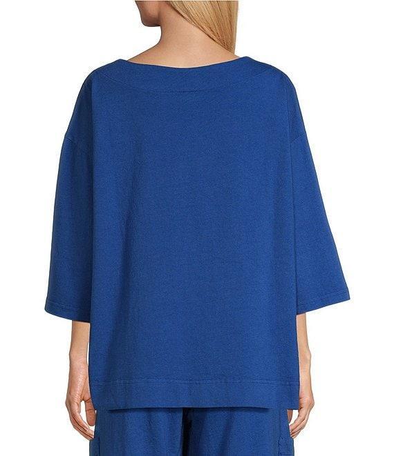 Bryn Walker Resort Cotton Jersey Round Neck 3/4 Sleeve Shirt Product Image