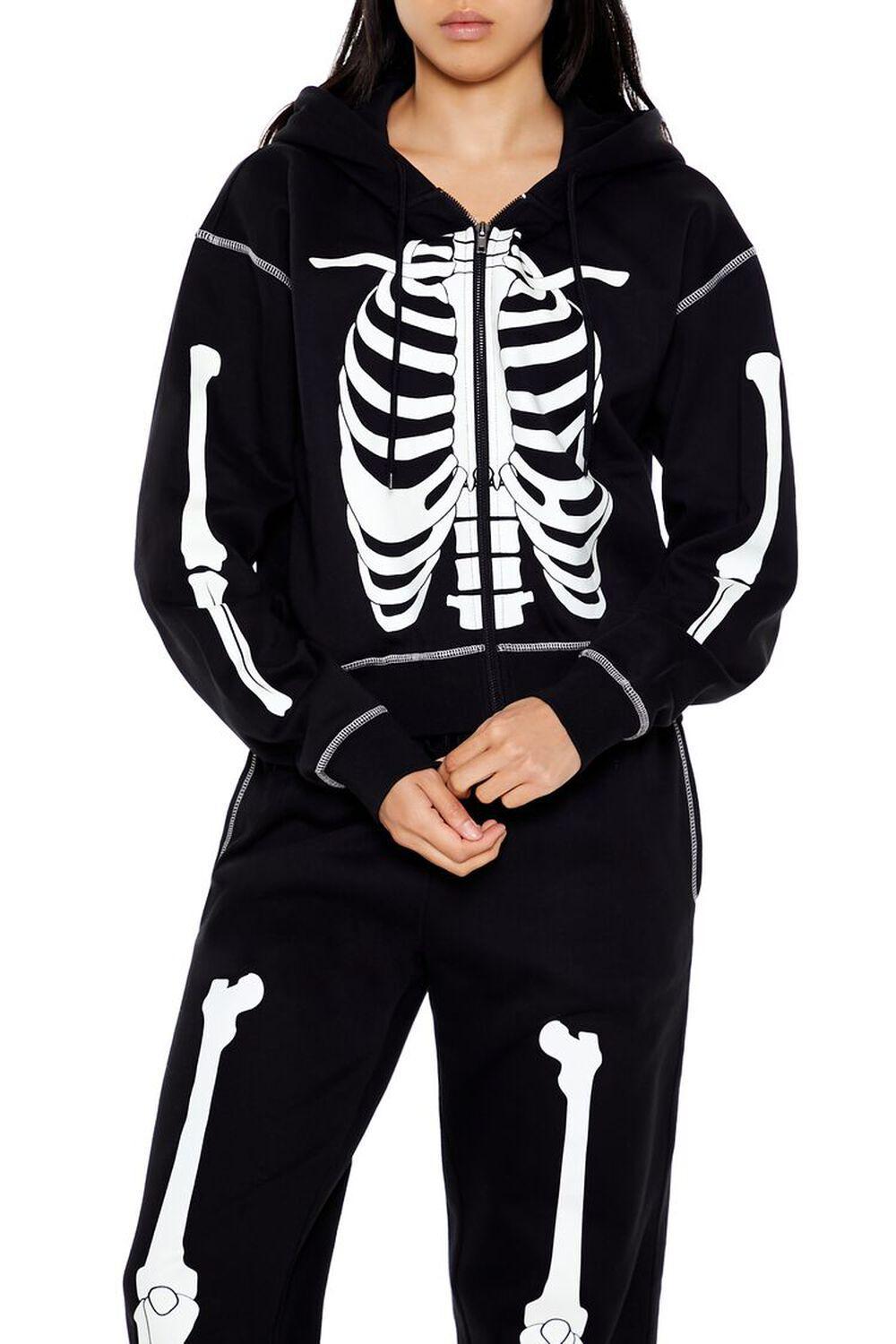 Skeleton Graphic Zip-Up Hoodie | Forever 21 Product Image