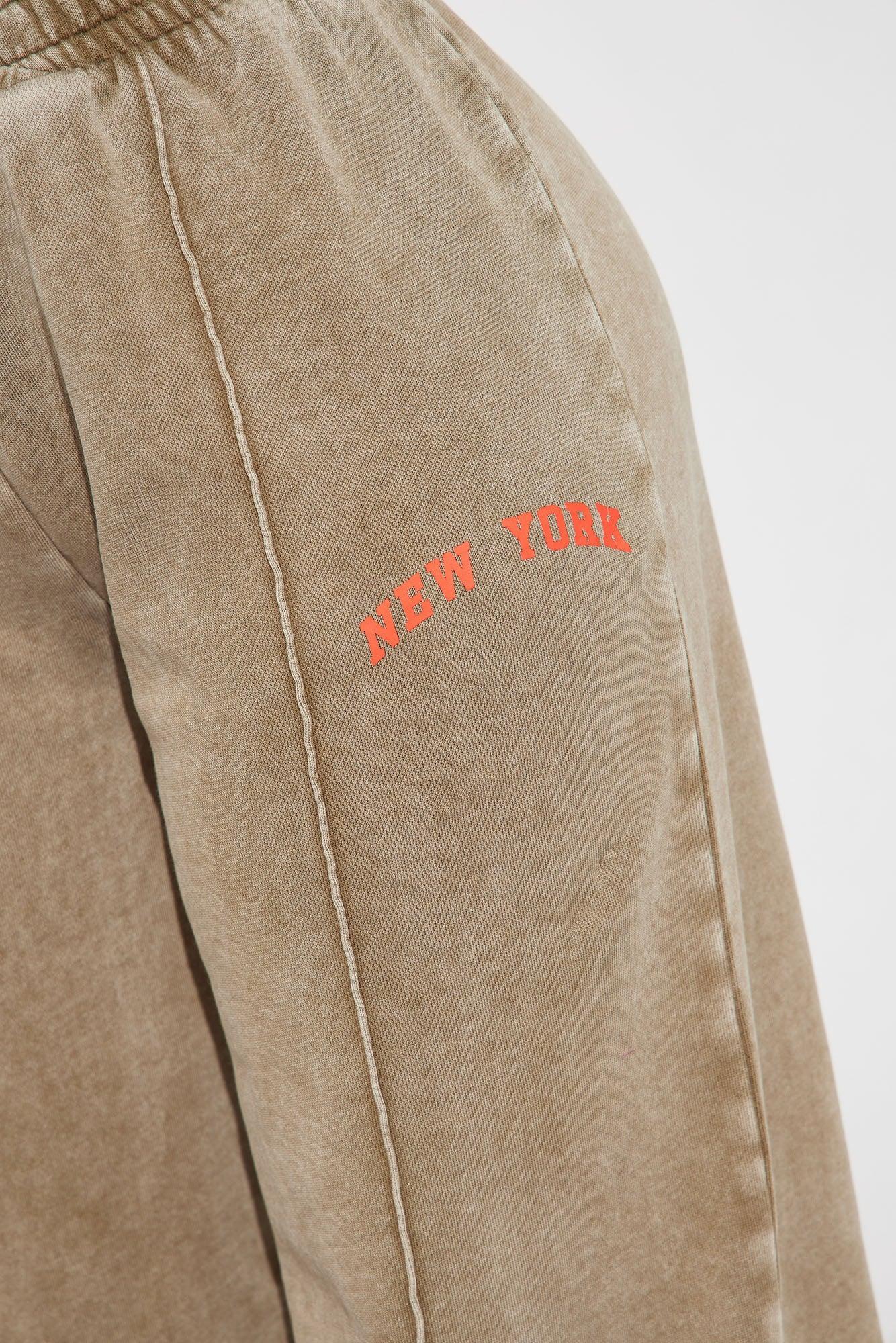New York Washed Wide Leg Pant - Taupe/combo Product Image