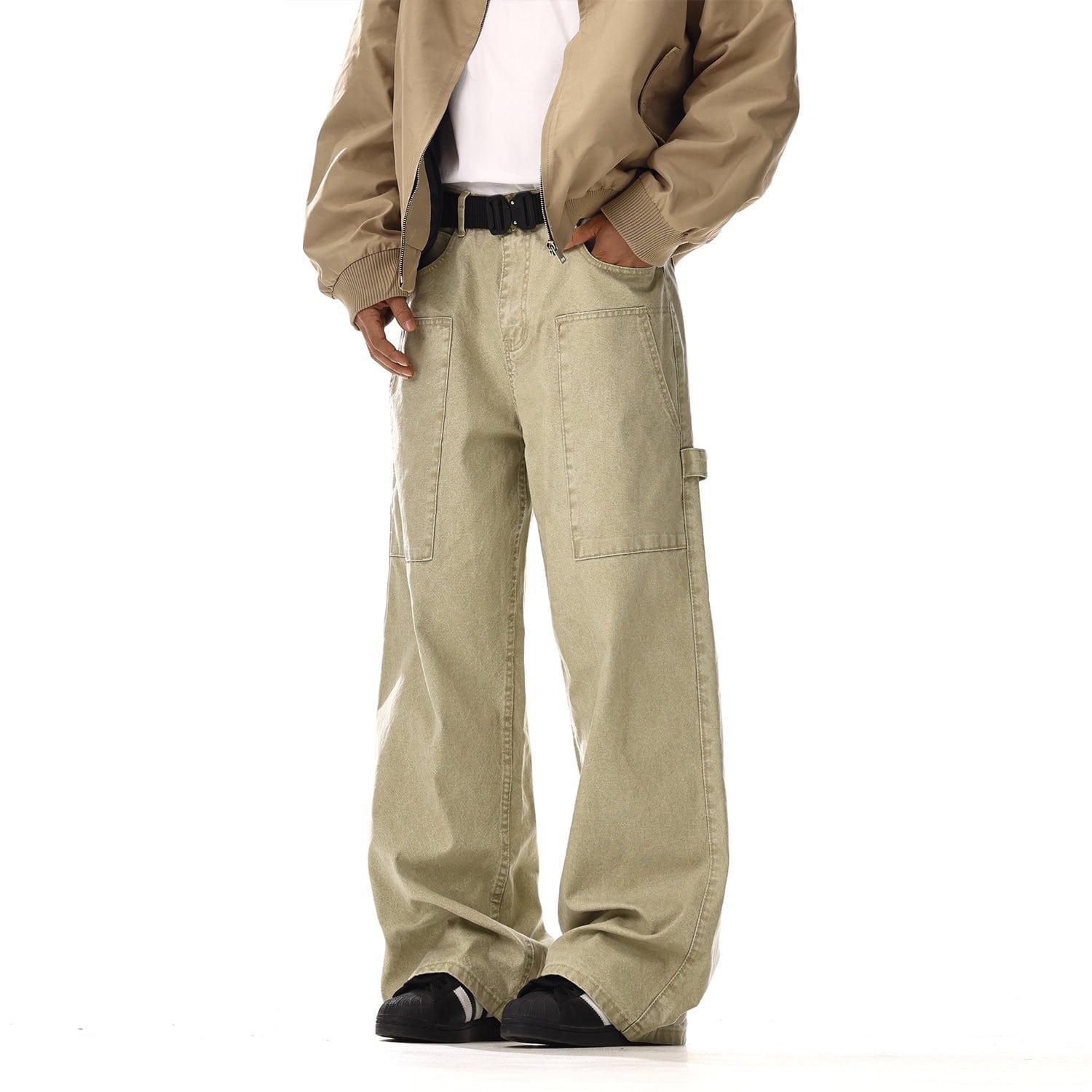 RT No. 12545 KHAKI WORKWEAR STRAIGHT PANTS Product Image