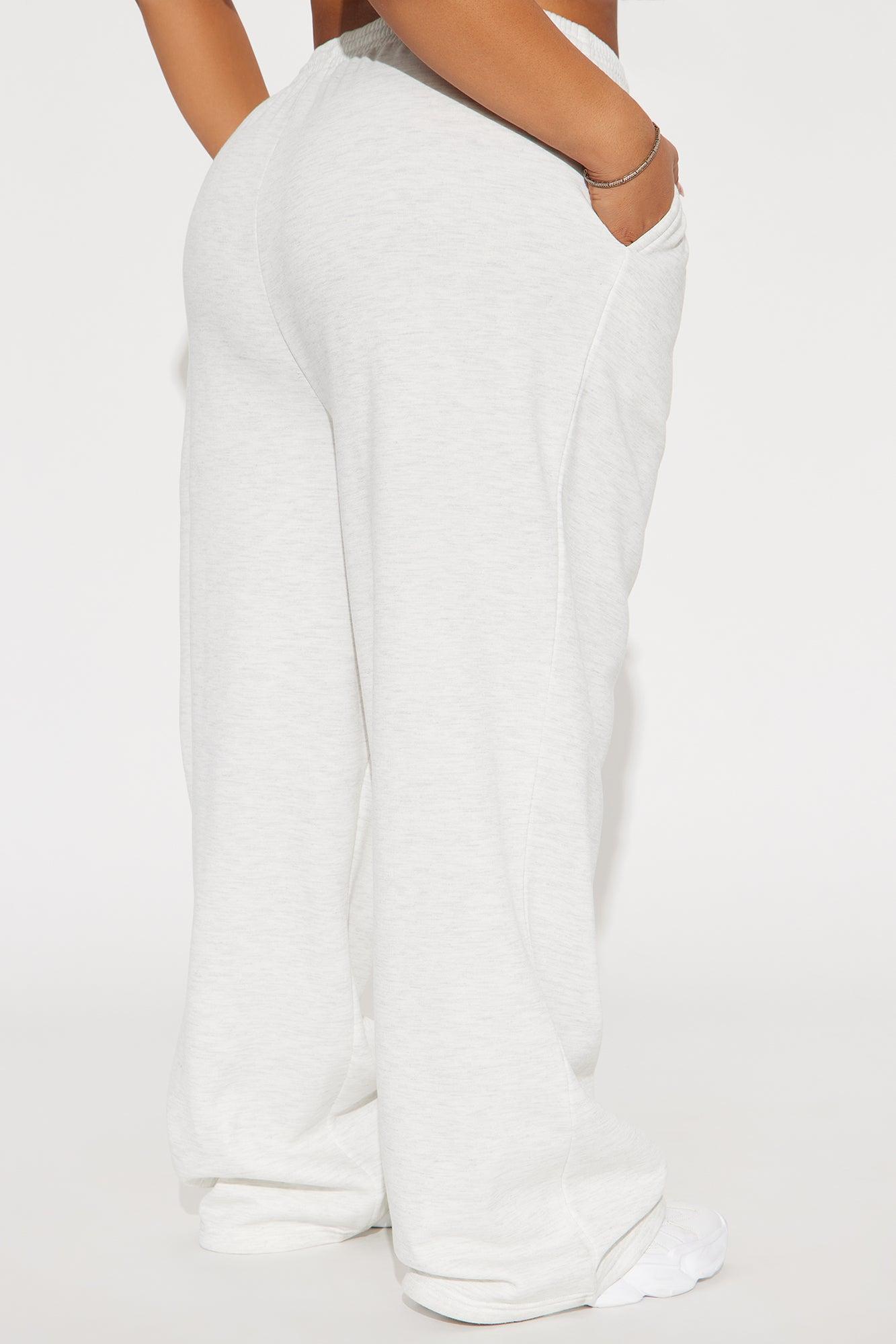 Izabel 98 Varsity Wide Leg Pant - Heather Grey Product Image