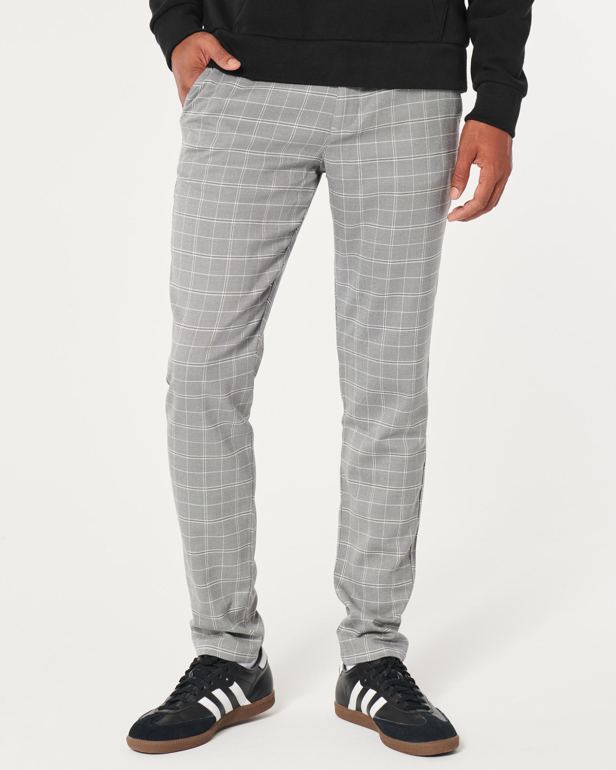 Skinny Windowpane Check Chino Pants Product Image