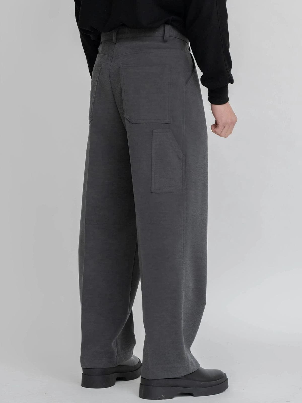 RT No. 12329 PLEATED FOLDED STRAIGHT CASUAL PANTS Product Image