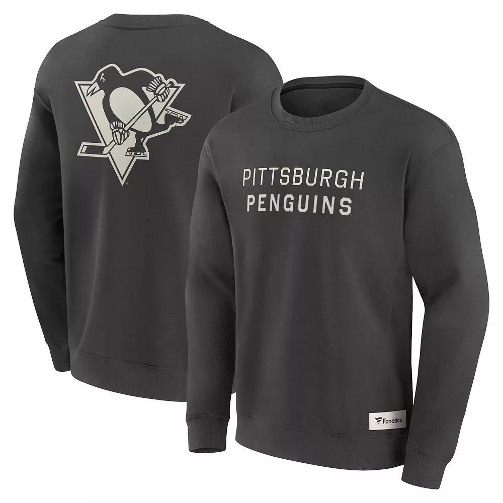 Men's Fanatics Charcoal Pittsburgh Penguins Elements Future Ground Lettering Pullover Sweatshirt, Size: Small Product Image