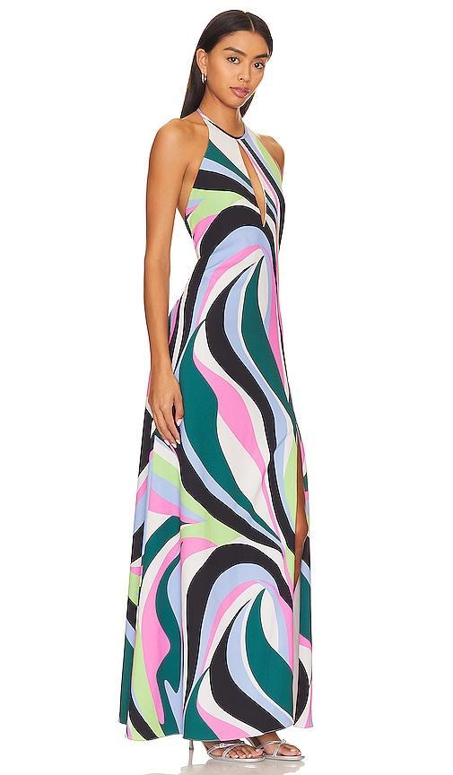PatBO Delos Keyhole Maxi Dress in Green Product Image