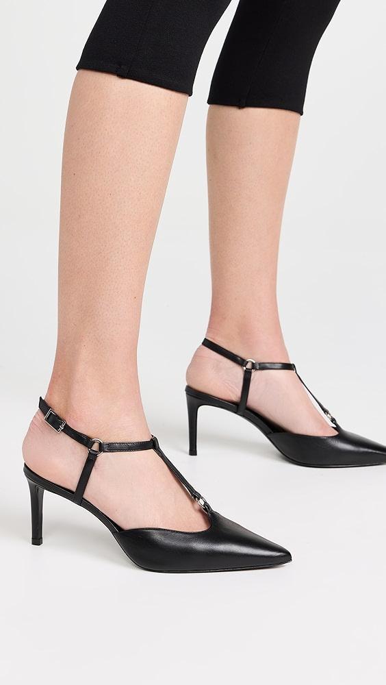 Black Suede Studio Coeur Heels | Shopbop Product Image