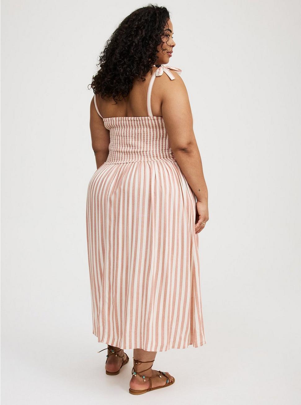 Shirred Tea Length Dress Product Image