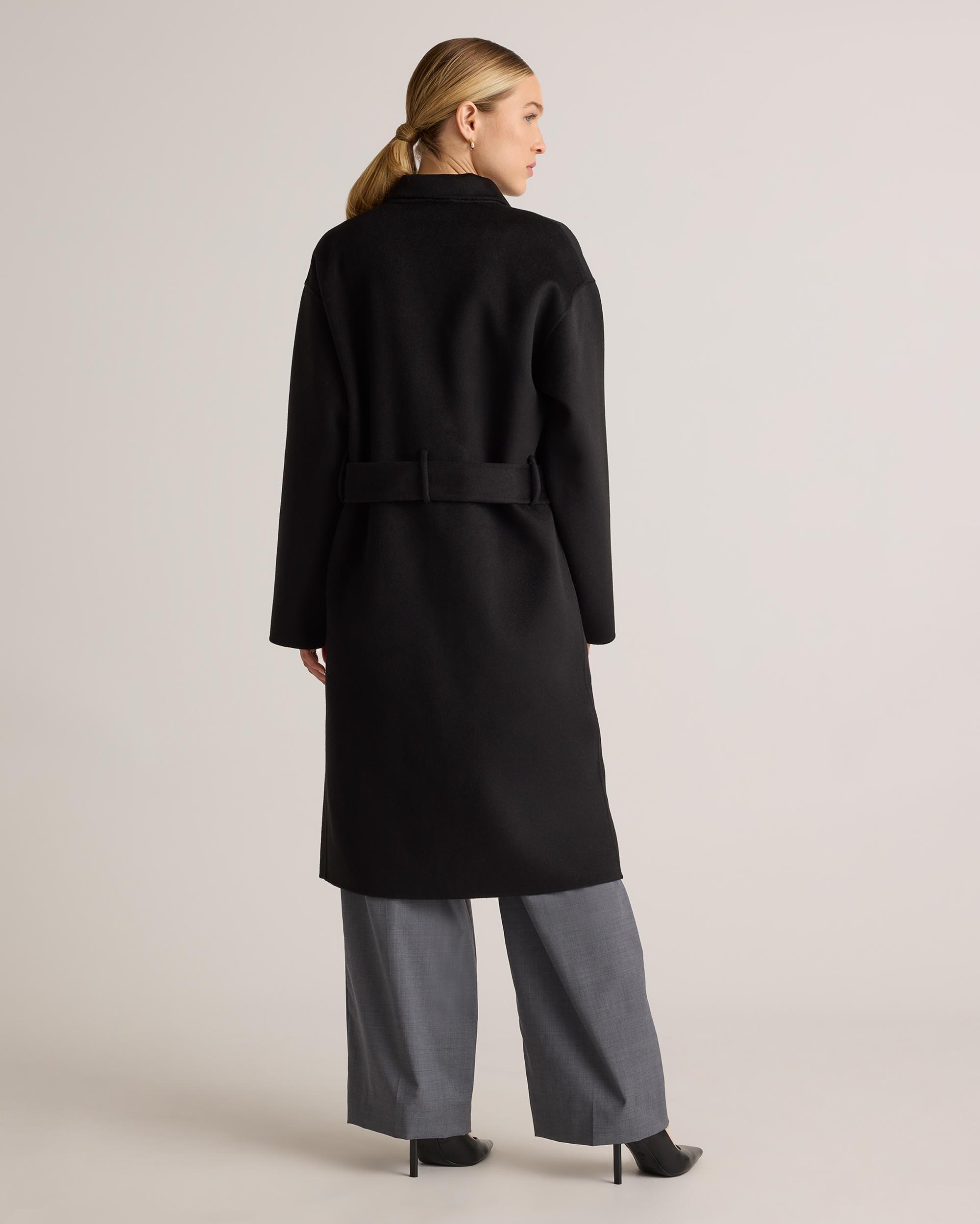 Quince | Women's 100% Mongolian Cashmere Double-Faced Double-Breasted Wrap Coat Size XL Product Image