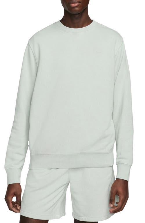 Nike Mens Nike NSW Club Fine Goods Fitted Crew - Mens Light Iron Ore/Light Iron Ore Product Image