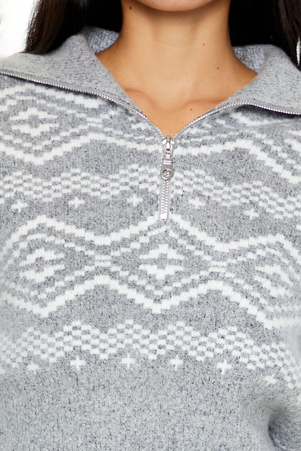 Geo Print Half-Zip Sweater | Forever 21 Product Image
