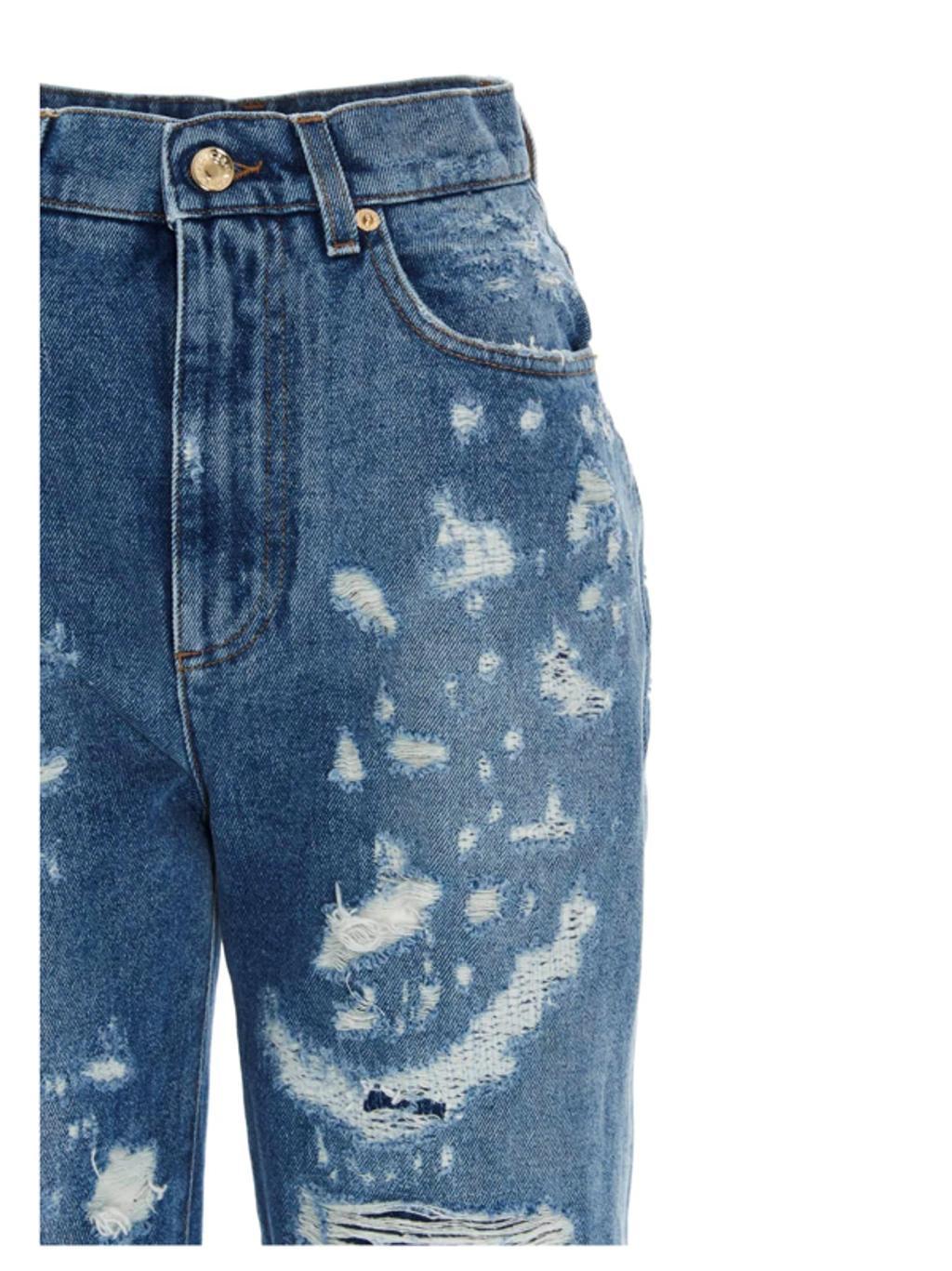 Distressed High-rise Skinny Jeans In Light Wash Product Image