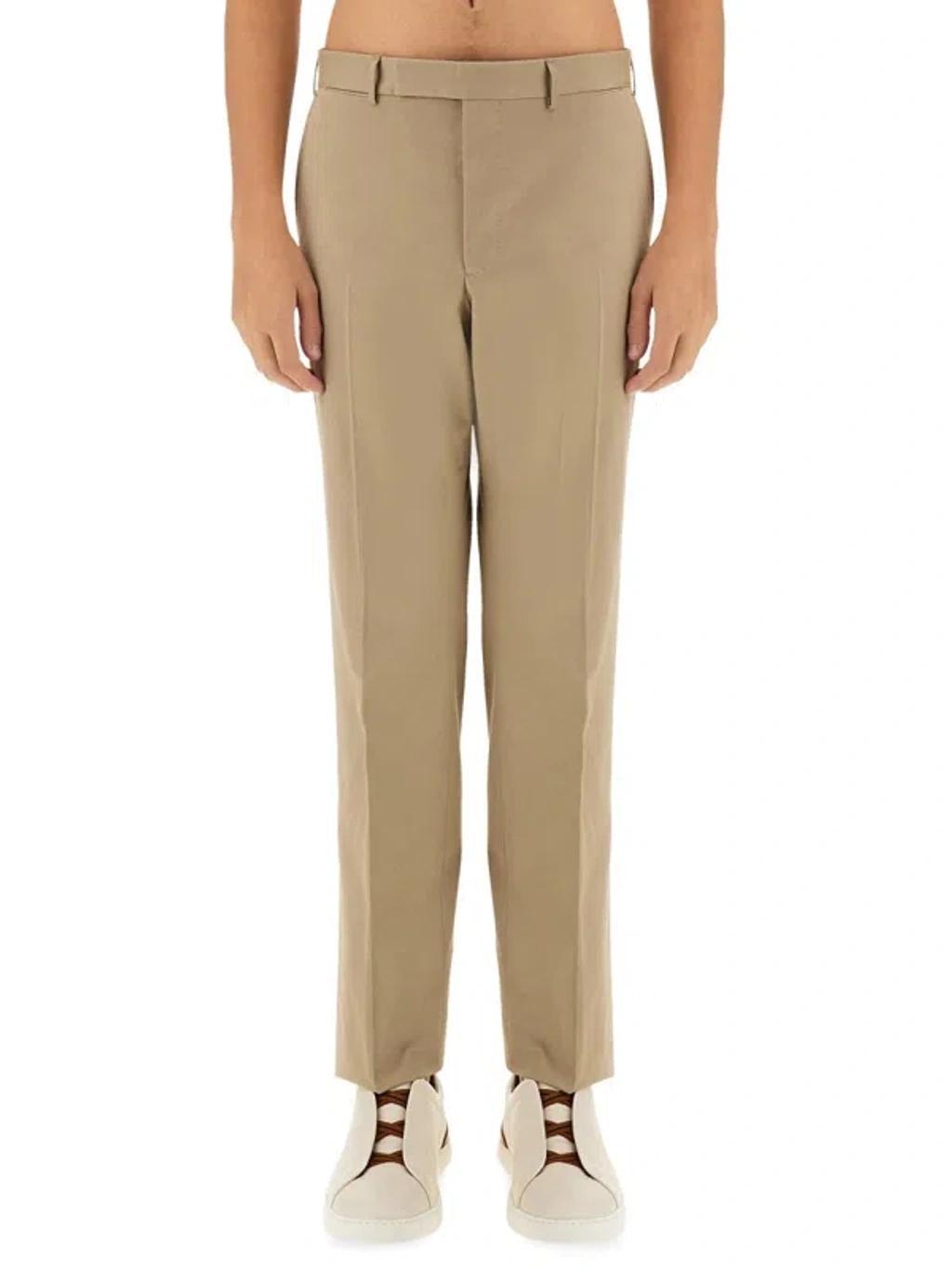 ZEGNA Straigth Leg Pants In Beige Product Image