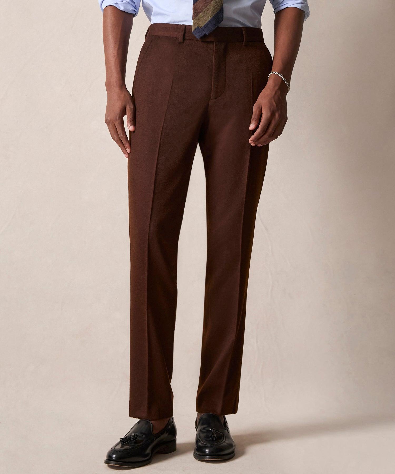 Italian Cashmere Sutton Trouser in Chocolate Product Image