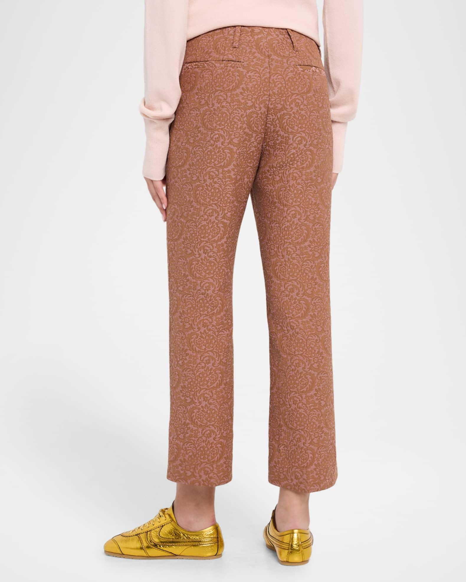 Paloma Brocade Straight-Leg Ankle Pants Product Image