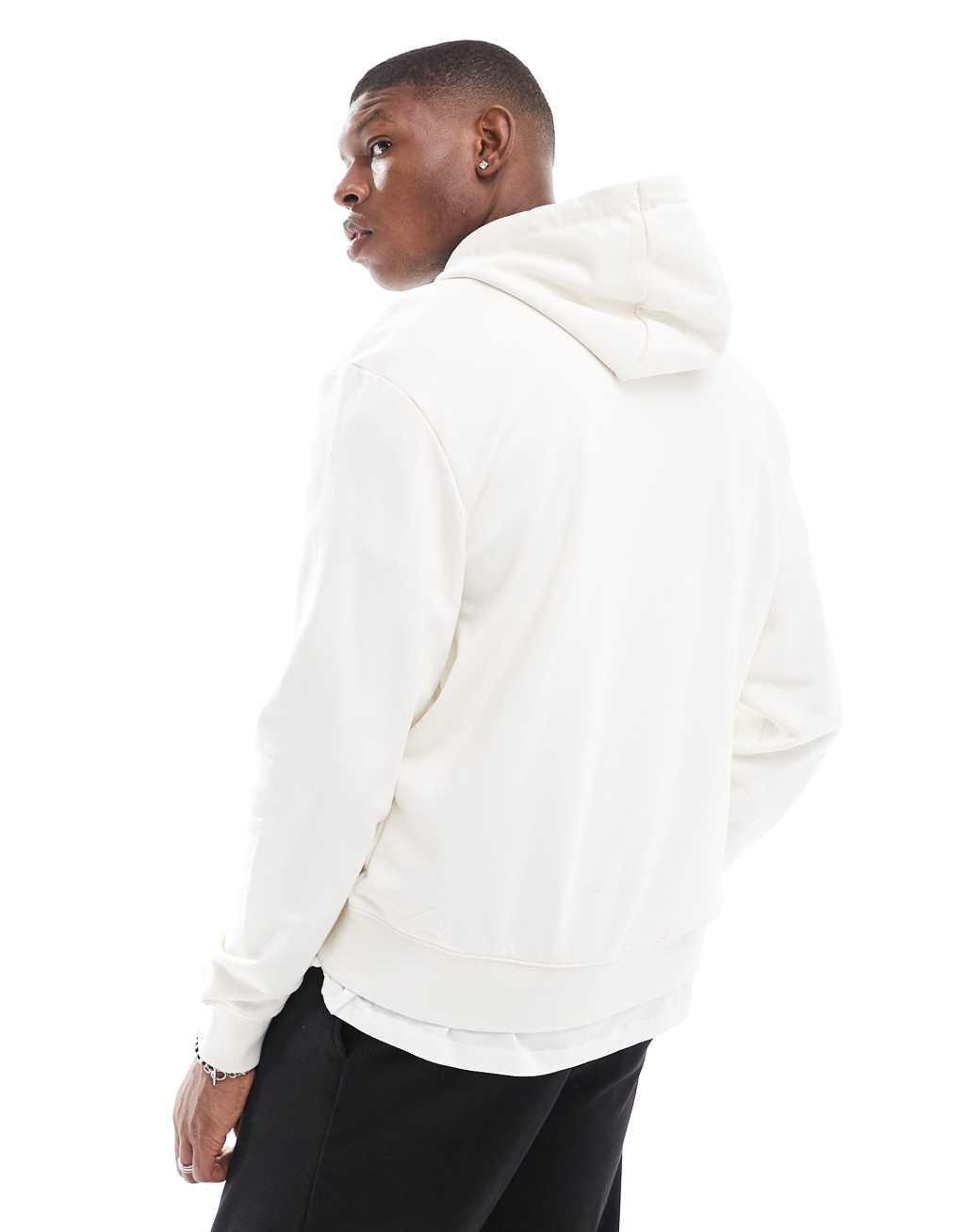 HUGO RED Dapo logo hoodie in white Product Image