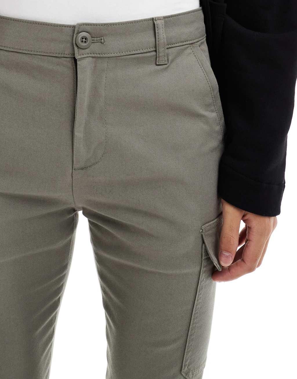ASOS DESIGN skinny cargo pants in gray Product Image