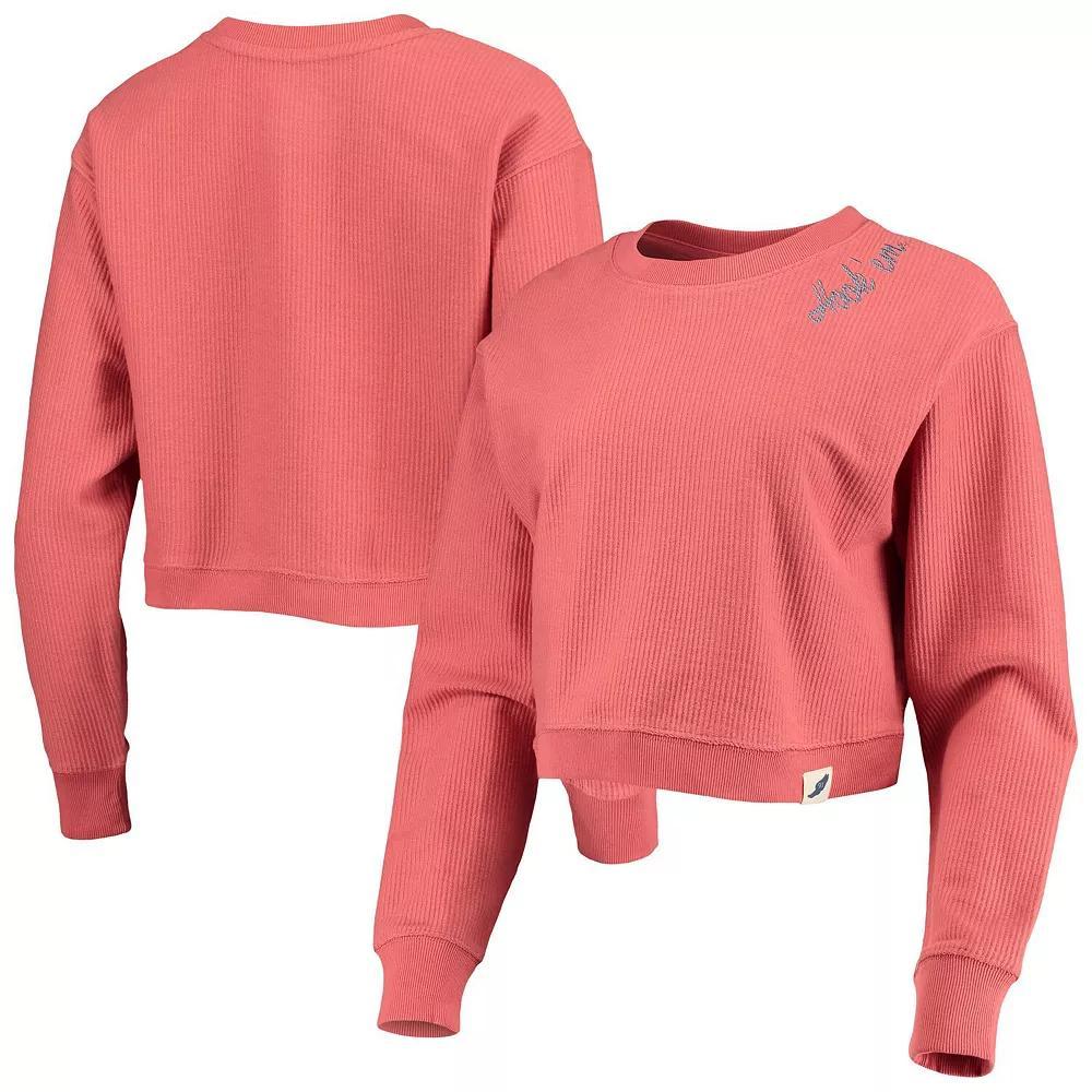 Women's League Collegiate Wear Texas Orange Texas Longhorns Corded Timber Cropped Pullover Sweatshirt, Size: Large, Team Product Image
