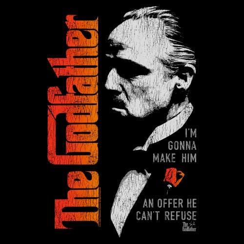 Men's The Godfather Distressed Offer Quote  Graphic T-Shirt in Black at Nordstrom, Size Medium Product Image