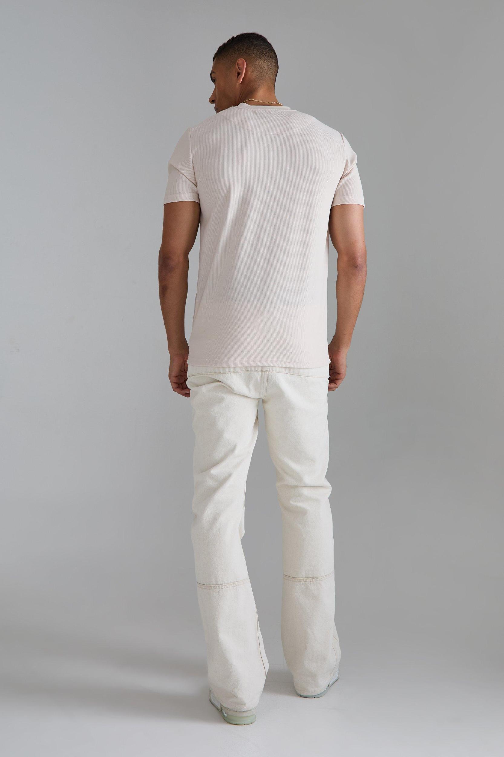 Slim Ottoman Rib T-Shirt | boohooMAN USA Product Image