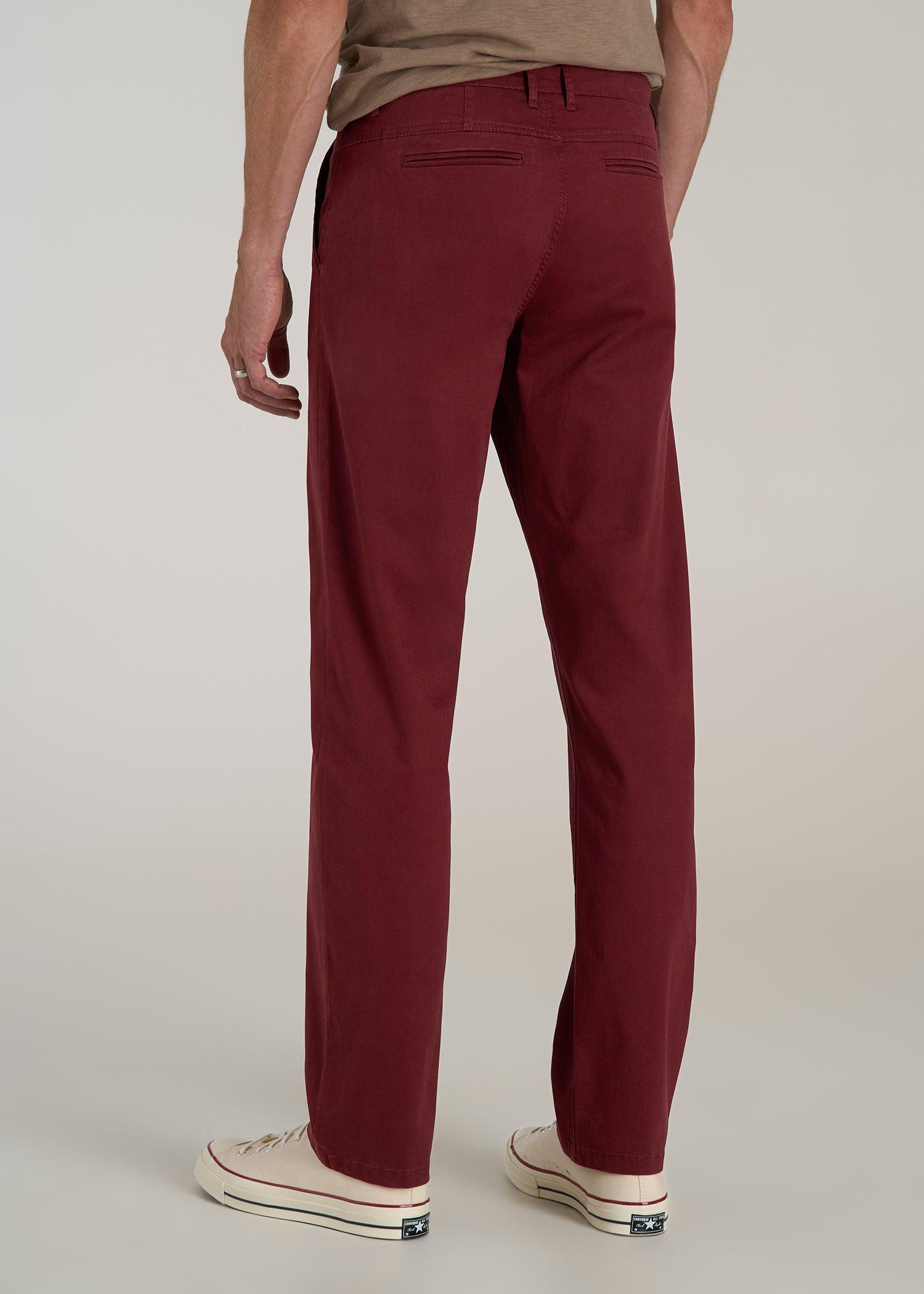 J1 STRAIGHT Leg Chinos for Tall Men in Red Ochre Product Image