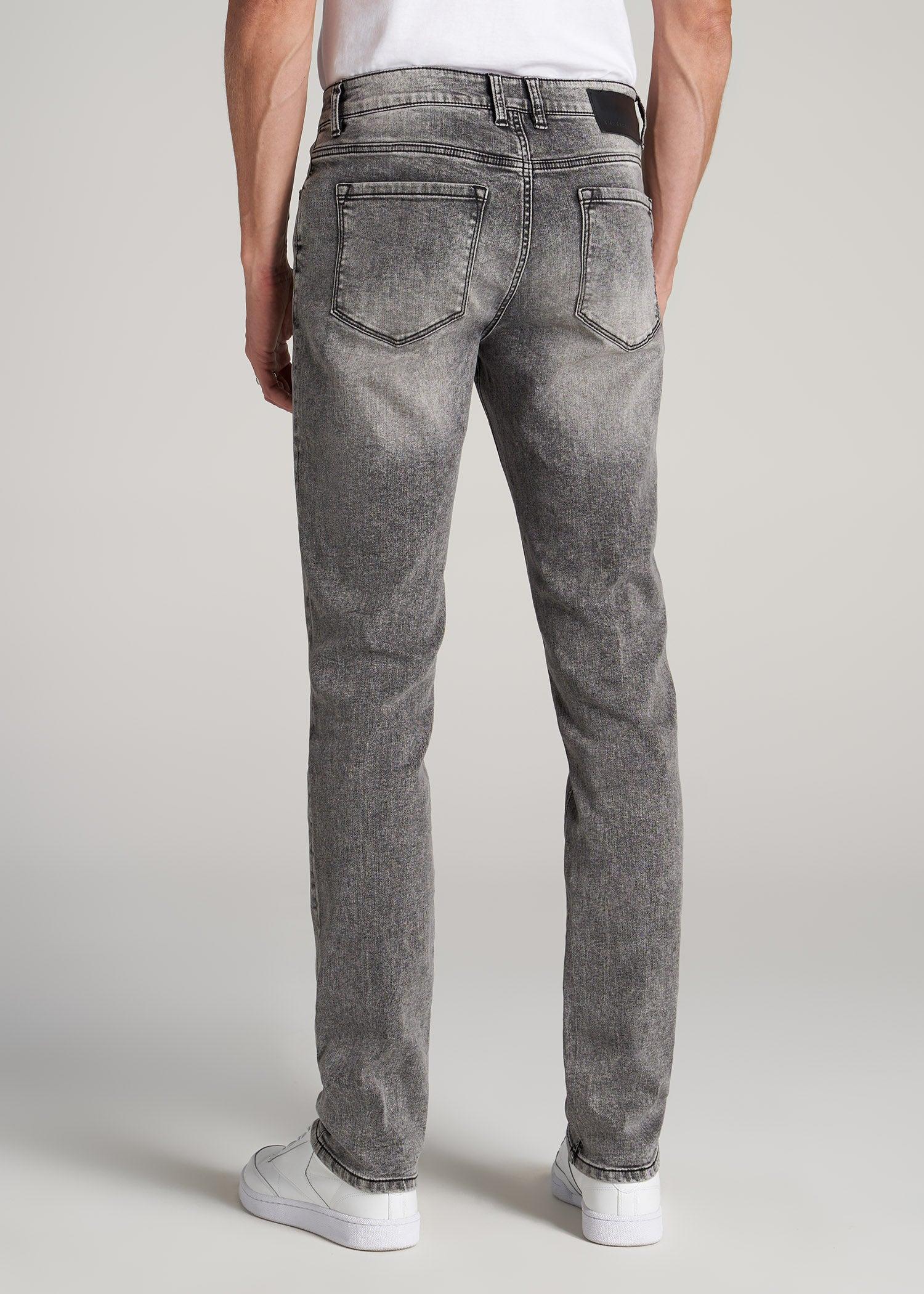 Dylan Slim Fit Jeans for Tall Men in Washed Faded Black Product Image