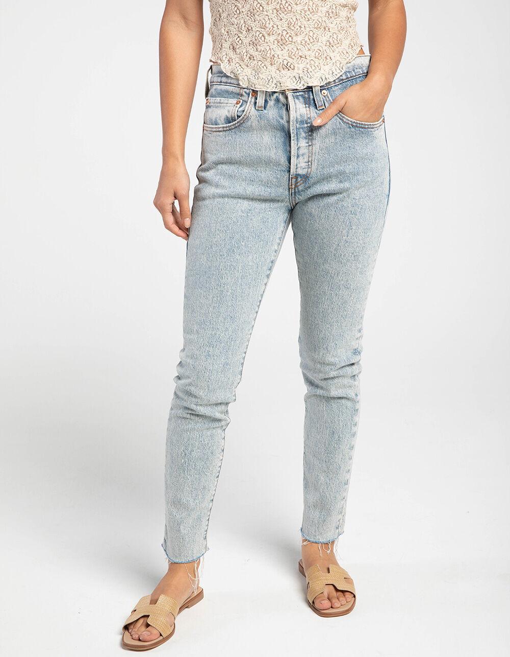 LEVI'S 501 Womens Skinny Jeans - Wave Goodbye - LT STONE Product Image