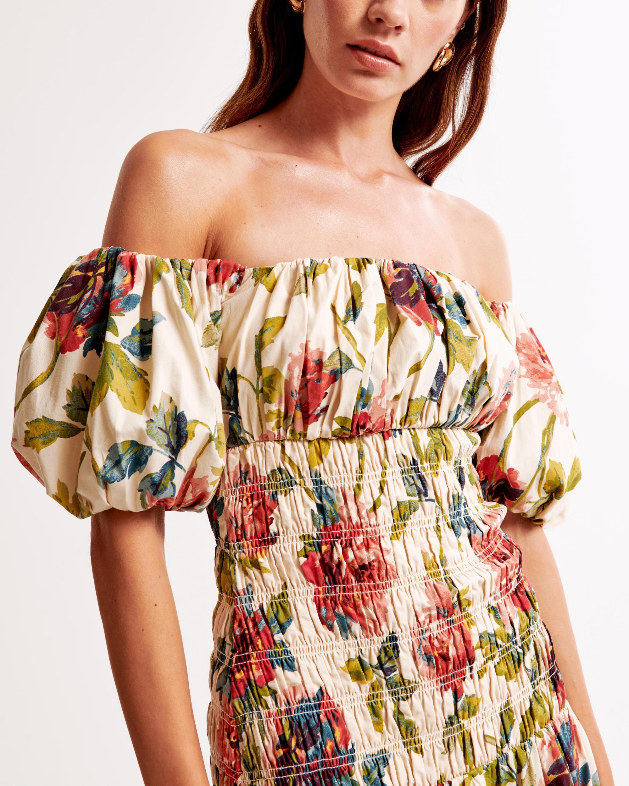 Smocked Drop-Waist Maxi Dress Product Image