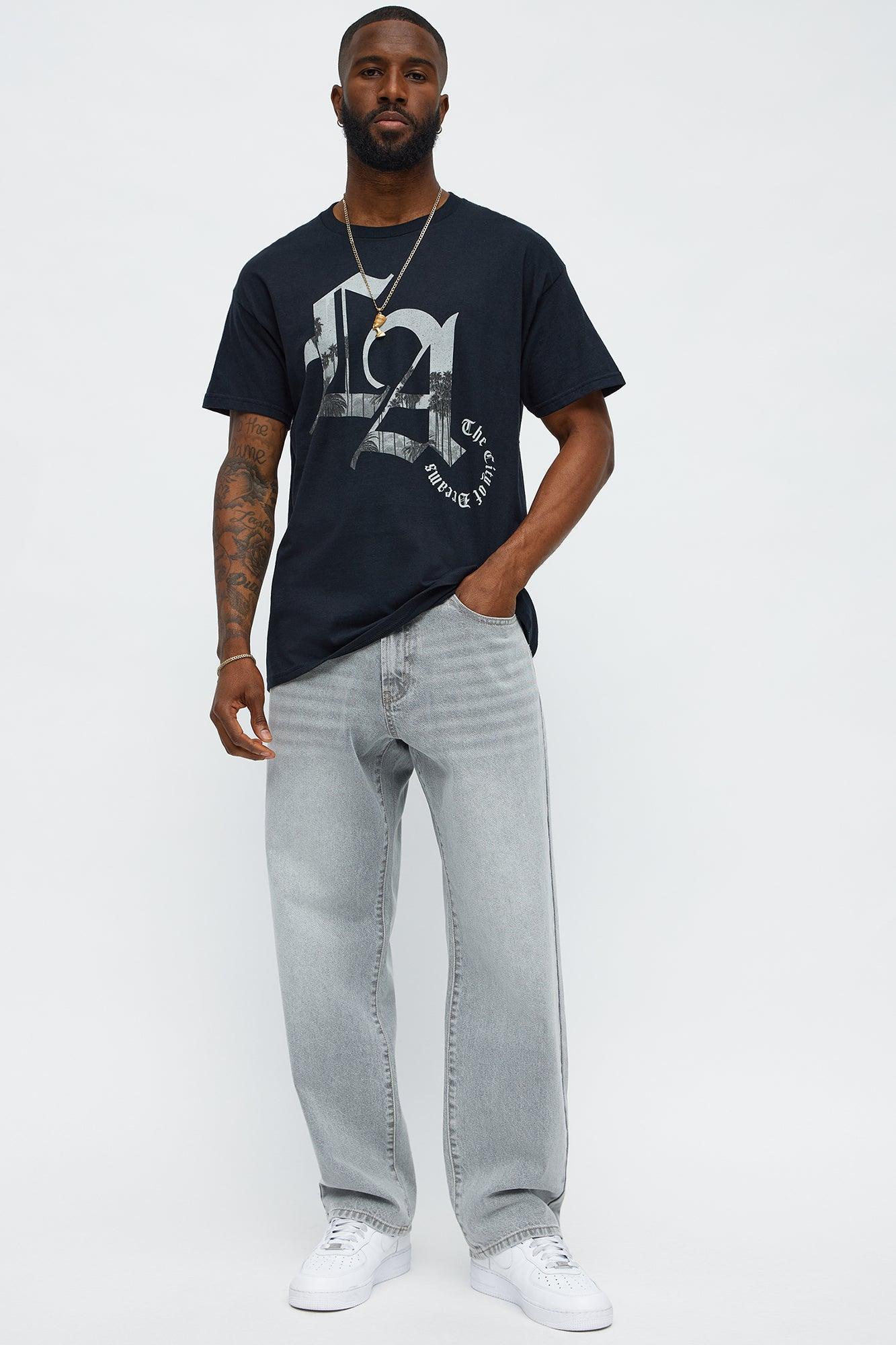City Of LA Initial Short Sleeve Tee - Black Product Image